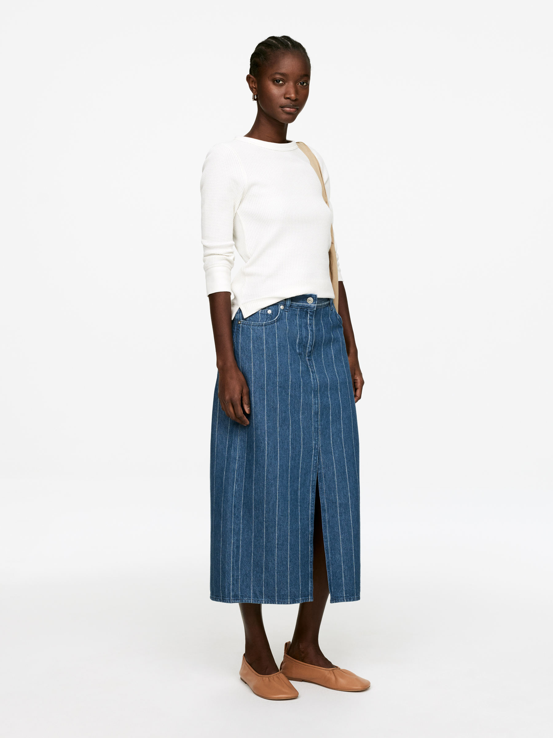 Denim Skirt - Blue/White - Regular fit - Women - StillMedia/Lookbook - 6