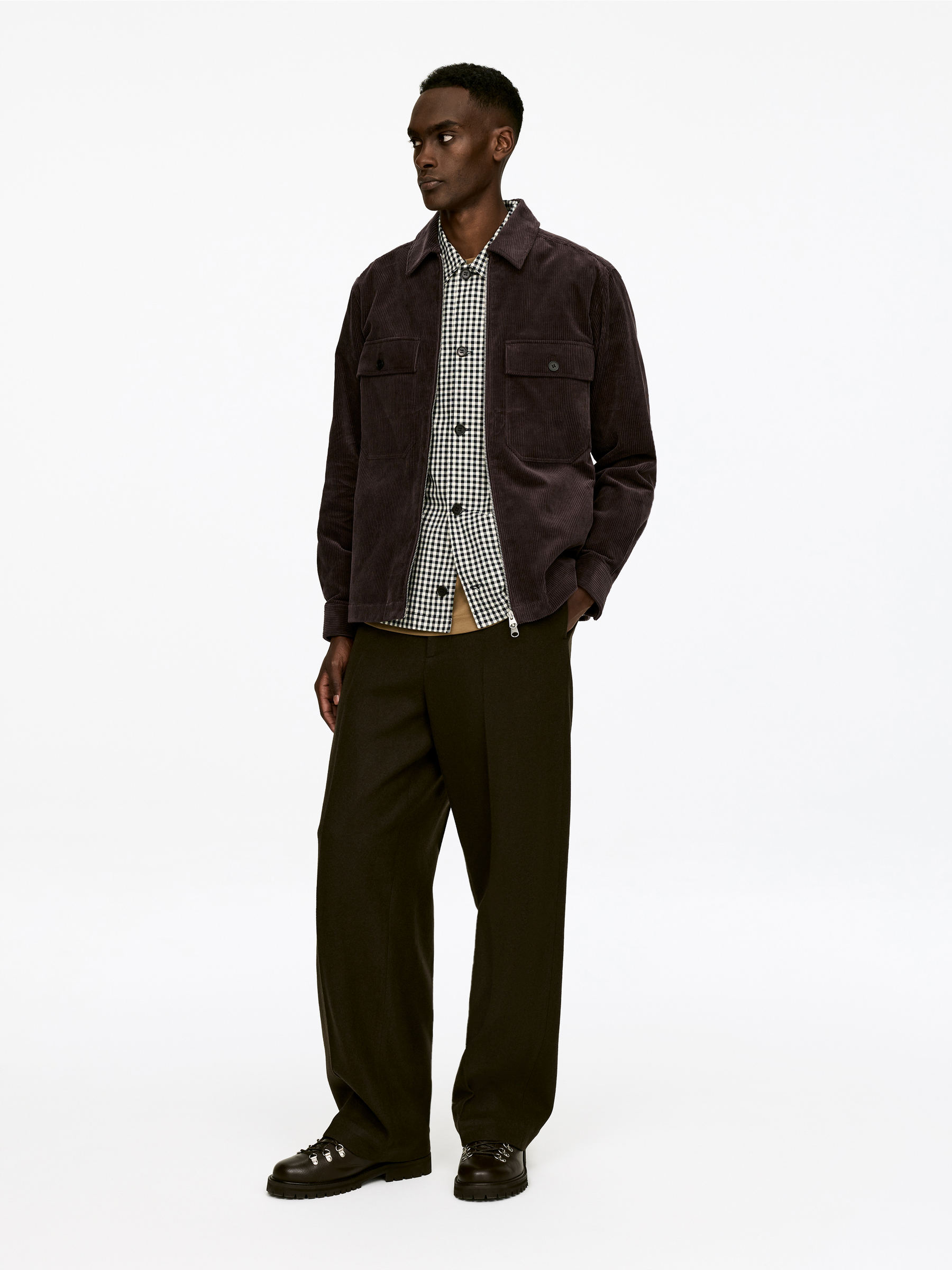 Corduroy Overshirt - Dark Brown - Regular fit - Men - StillMedia/Lookbook - 5