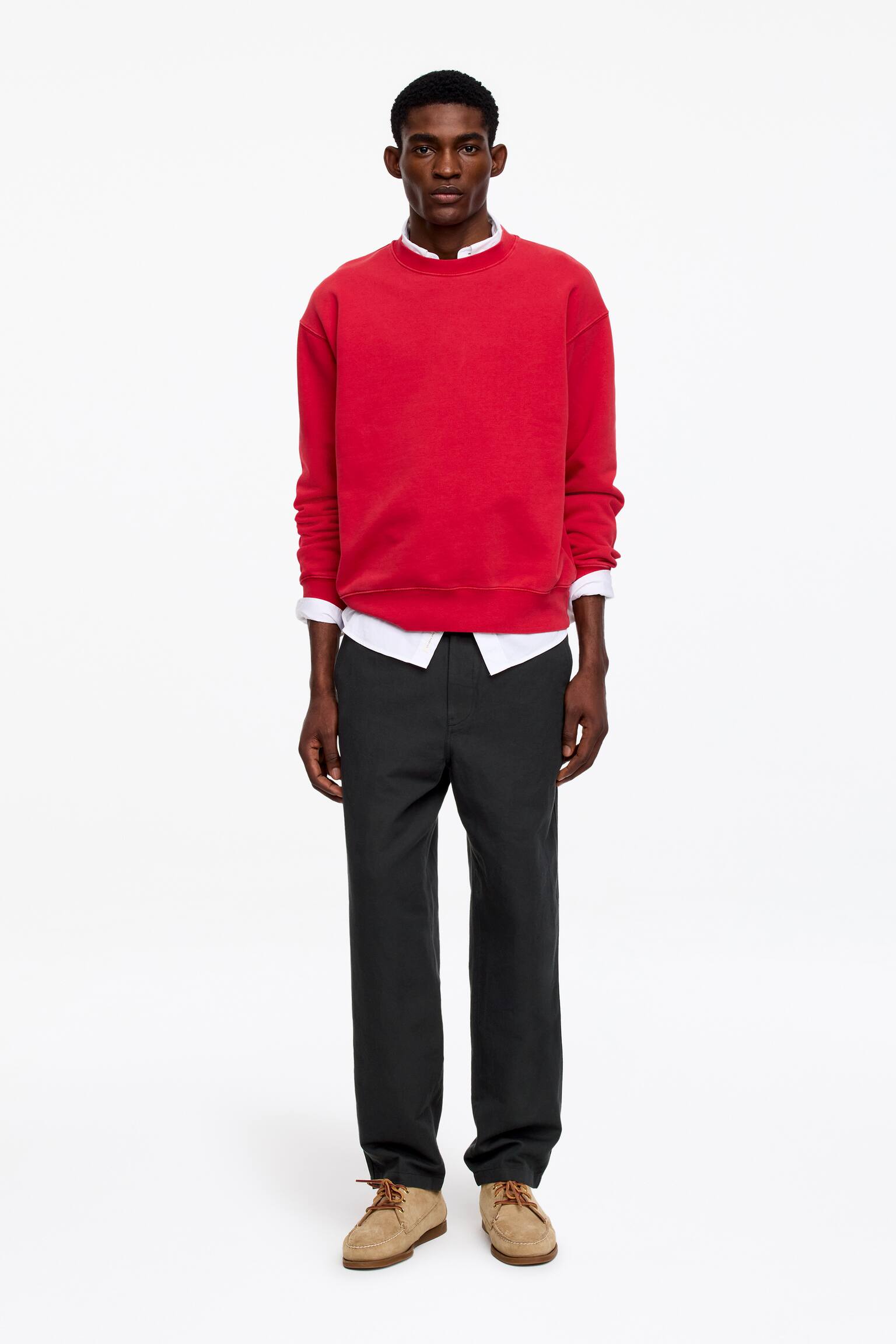 Pantaloni in misto lino-Nero - 1