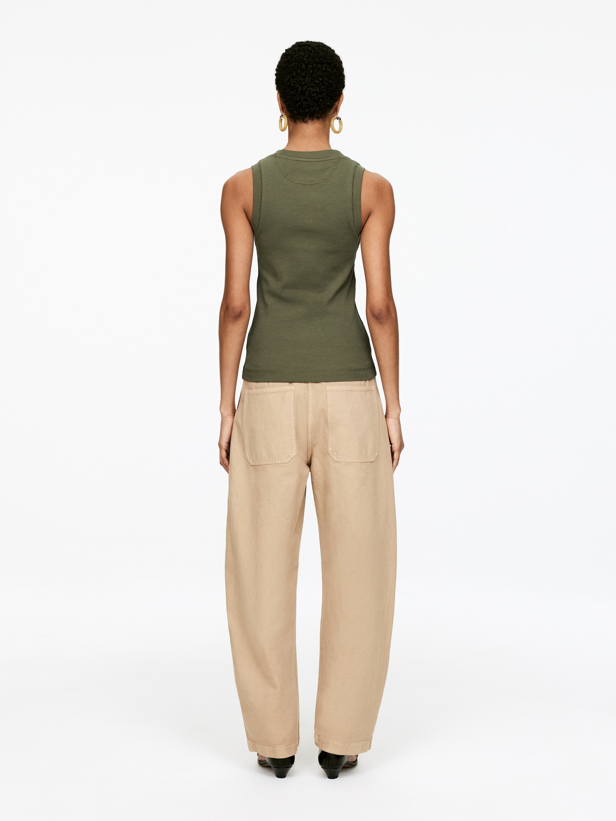 Größeres Bild ansehen: Geripptes Tanktop - Khaki - Ladies | H&M DE 3
