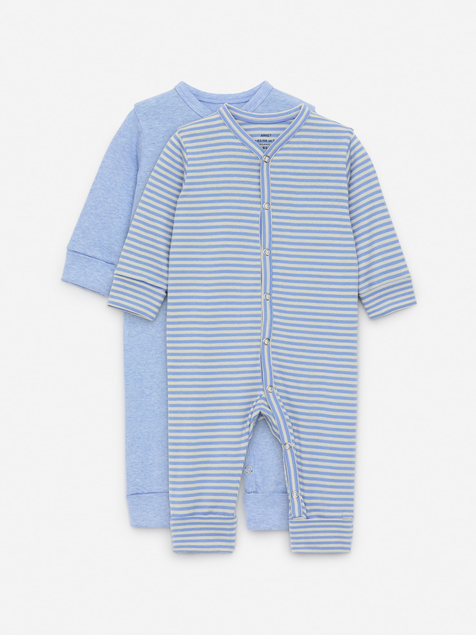 All-in-One Pyjama Set of 2 - Light Blue/Off White/White/Oat/Red/White