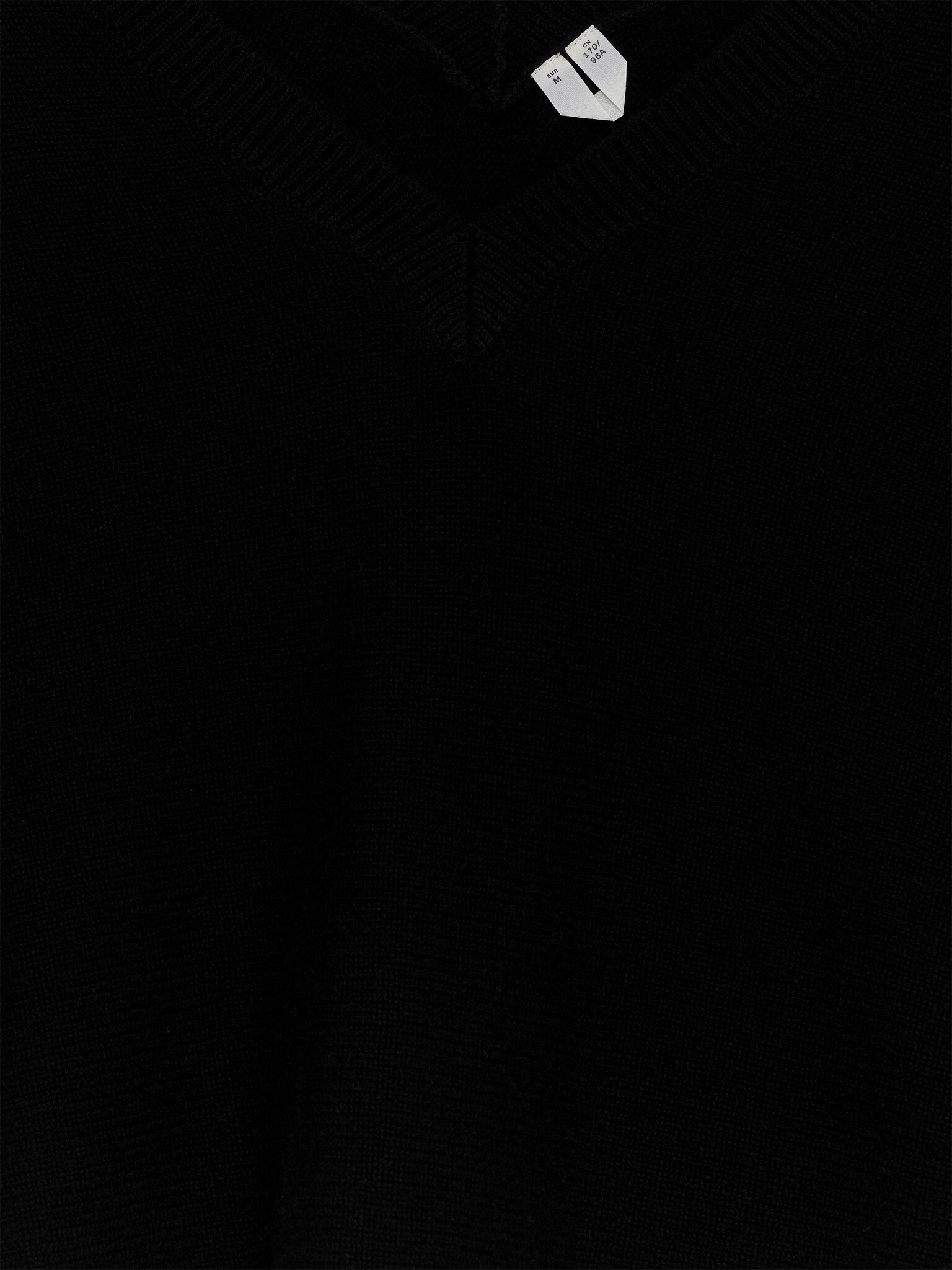 Pull à col V en pur cachemire - Noir/gris - 5
