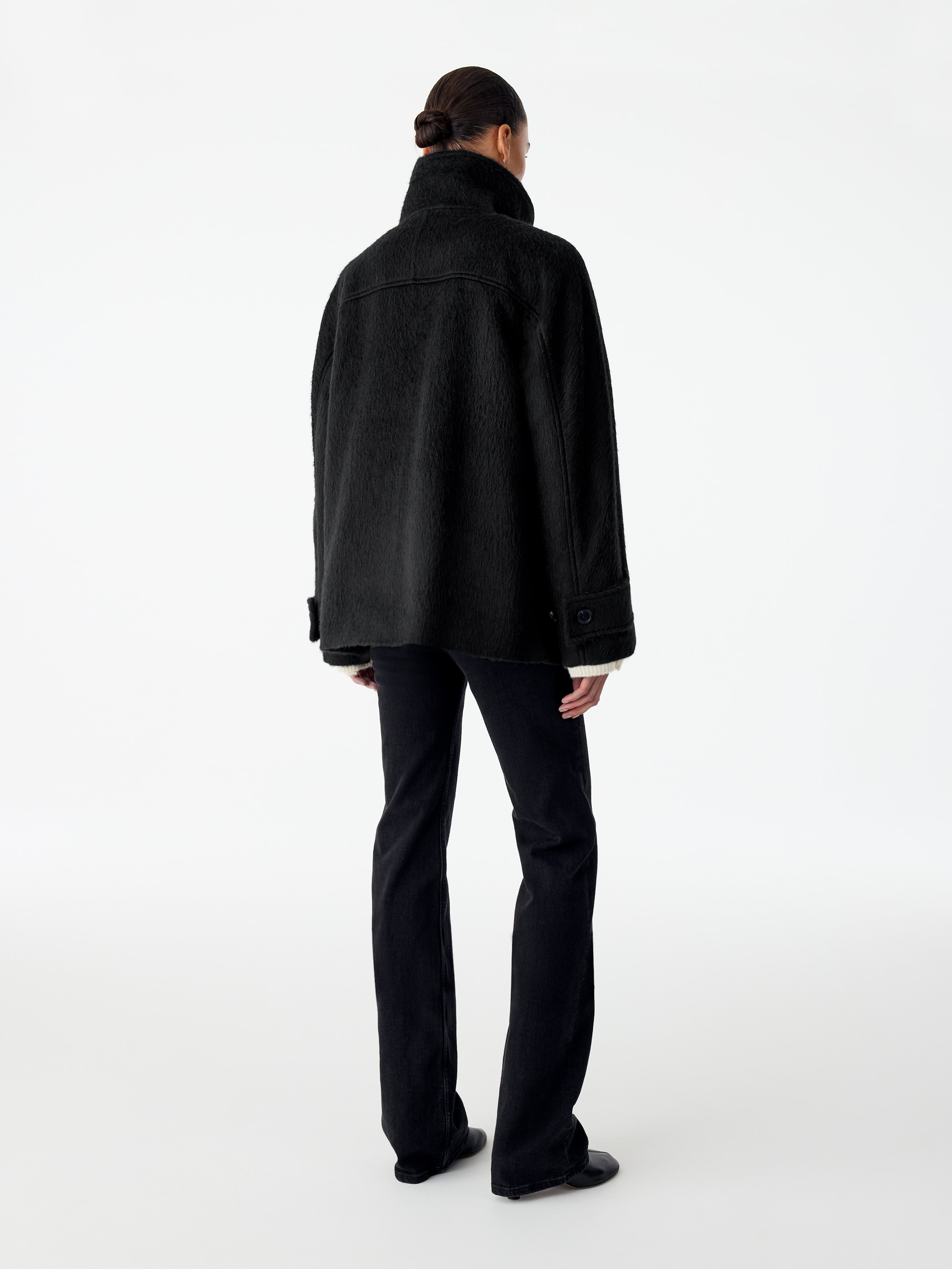Chaqueta en mezcla de lana y alpaca - Negro - Corte relajado - women - StillMedia/Lookbook - 9