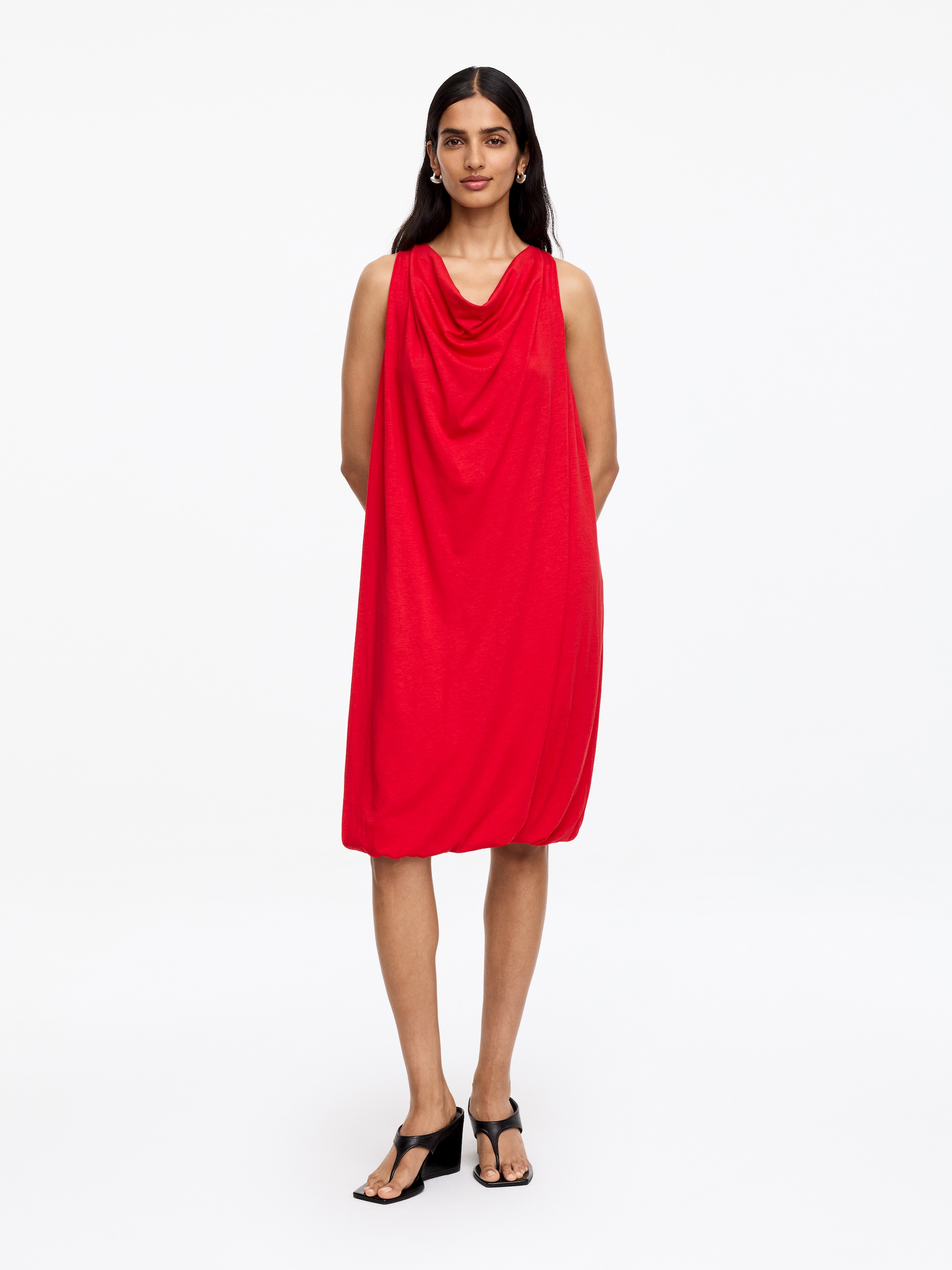 Draped Balloon Dress-#BE0921-19393