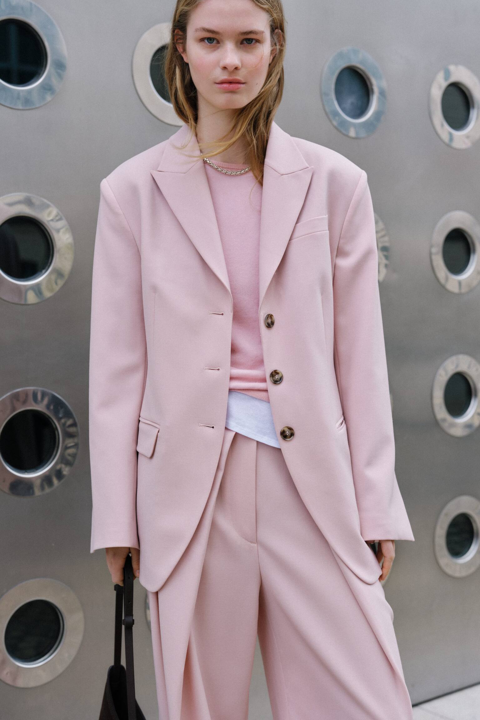 Tröja i ren kashmir - Rosa/Grå - 5