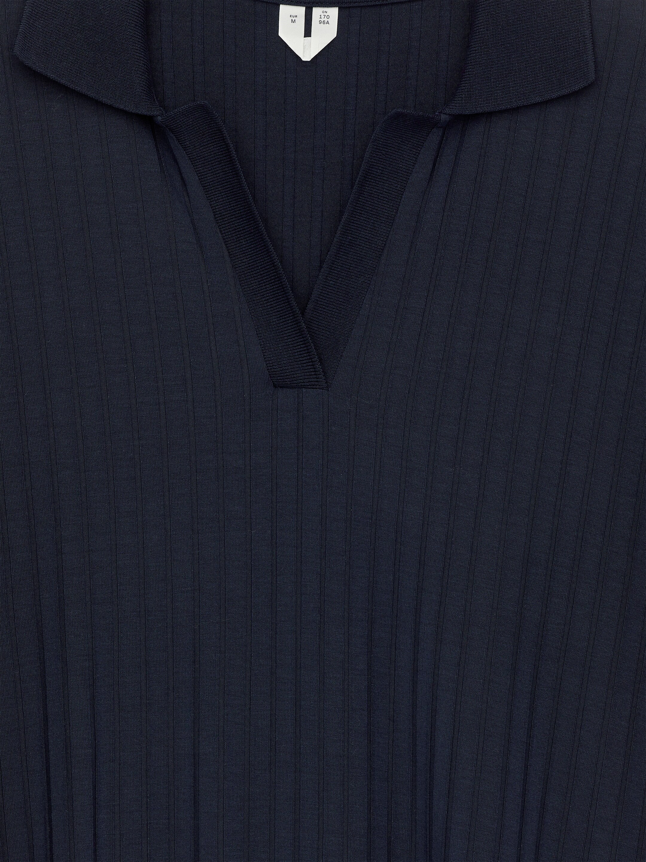 Agrandir l'image: Robe polo en maille côtelée - Bleu foncé - FEMME | H&M FR 2