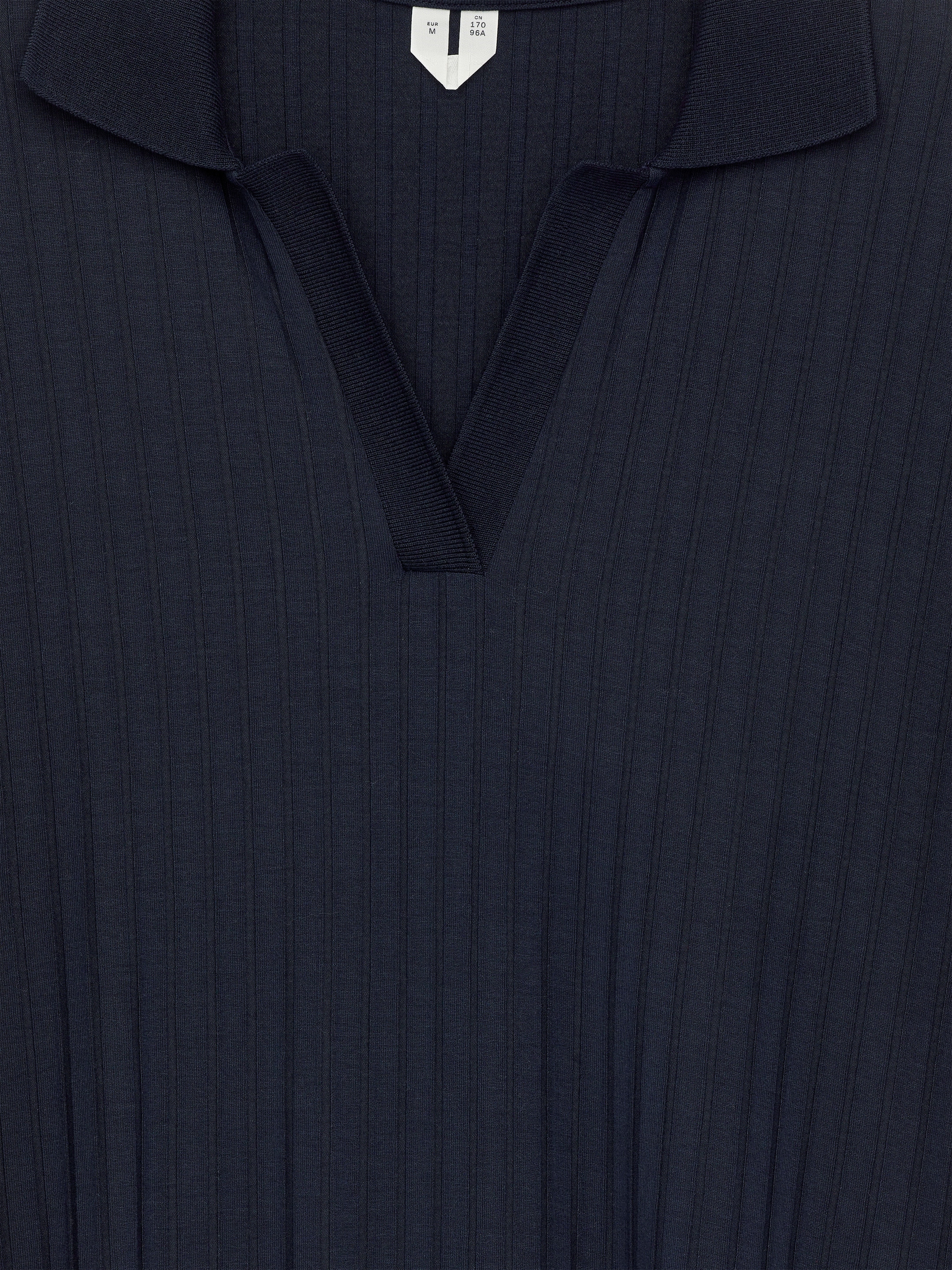 Rib-Knit Polo Dress - Dark Blue - Regular fit - Women - StillMedia/DescriptiveDetail - 2