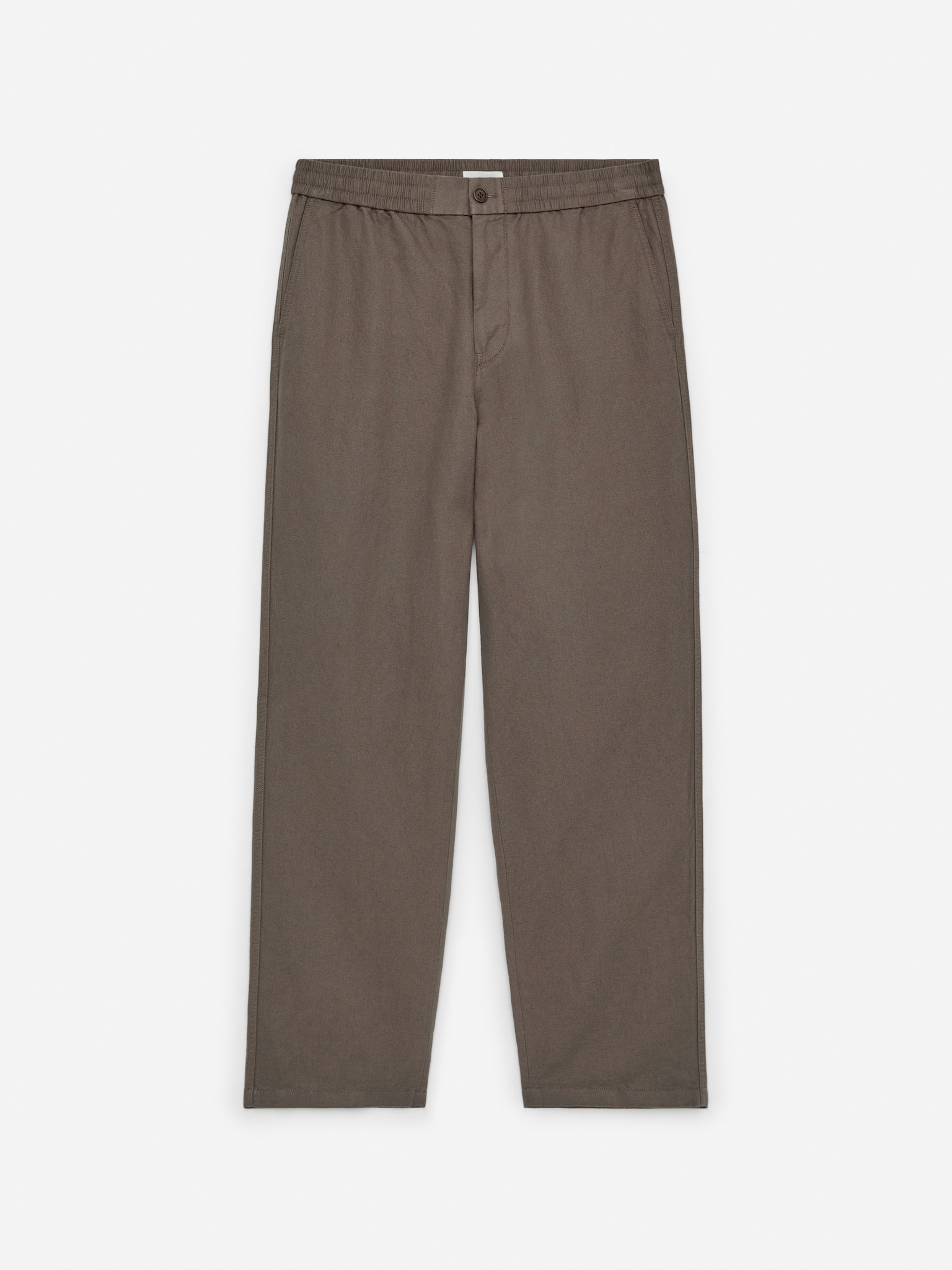Pantalon en mélange de lin - Taupe/Beige/Vert kaki/Bleu foncé - 2