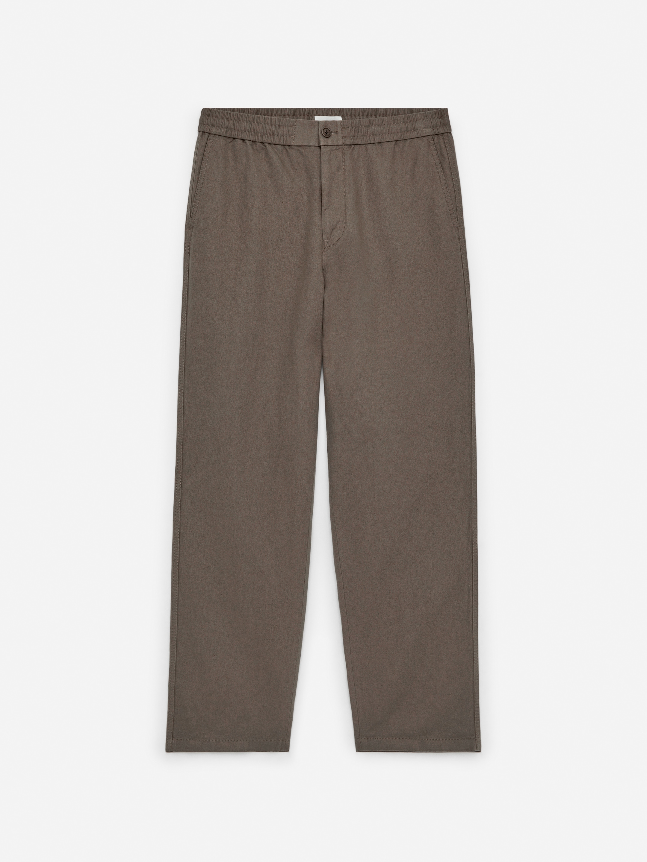 Linen Blend Trousers - Mole - Relaxed fit - Men - StillMedia/DescriptiveStillLife - 2