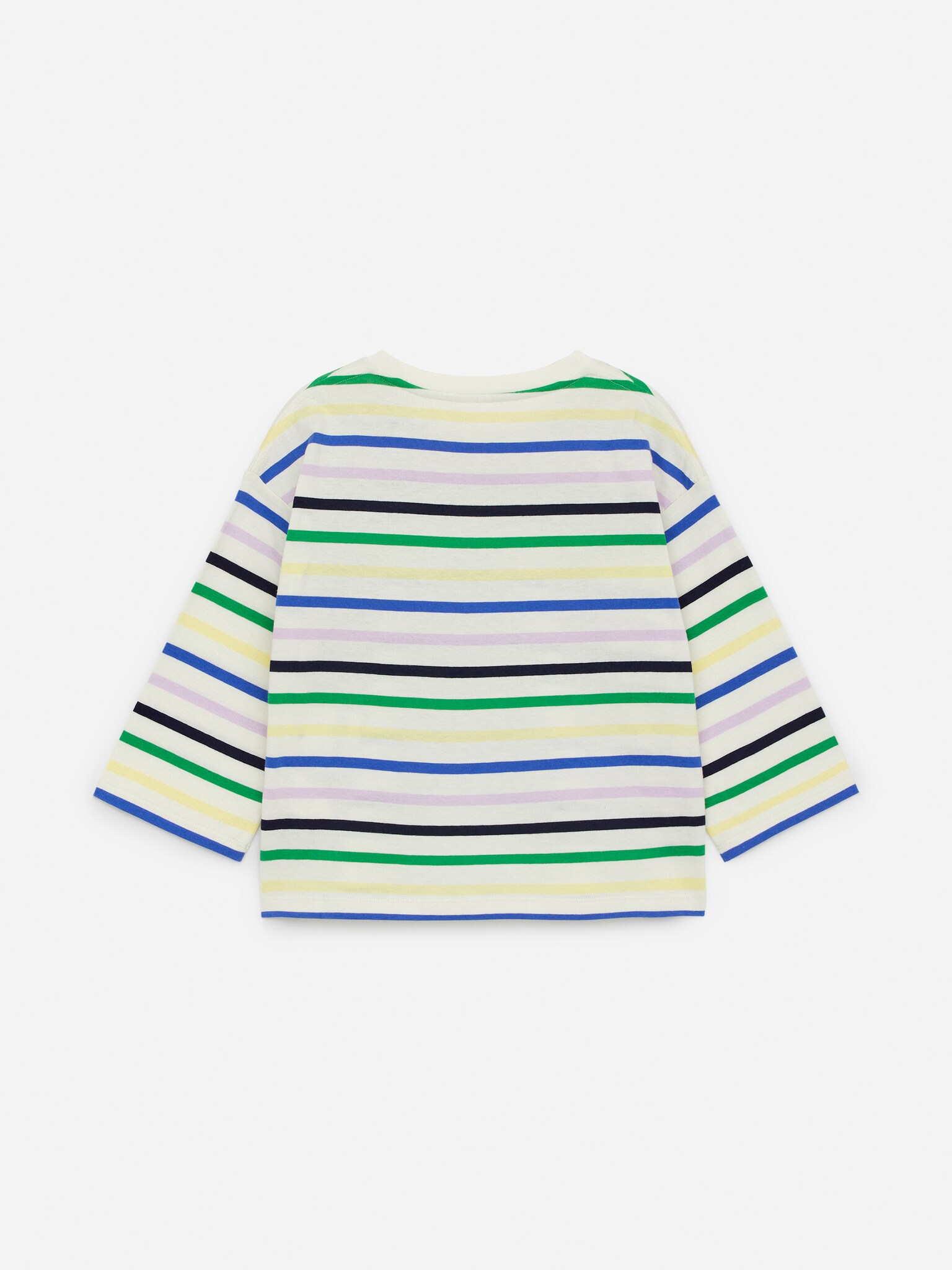 Long-Sleeved T-Shirt - Off White/Multi stripe/Beige/Rainbow/White/Blue/Purple/Red/Pink/Orange - 2