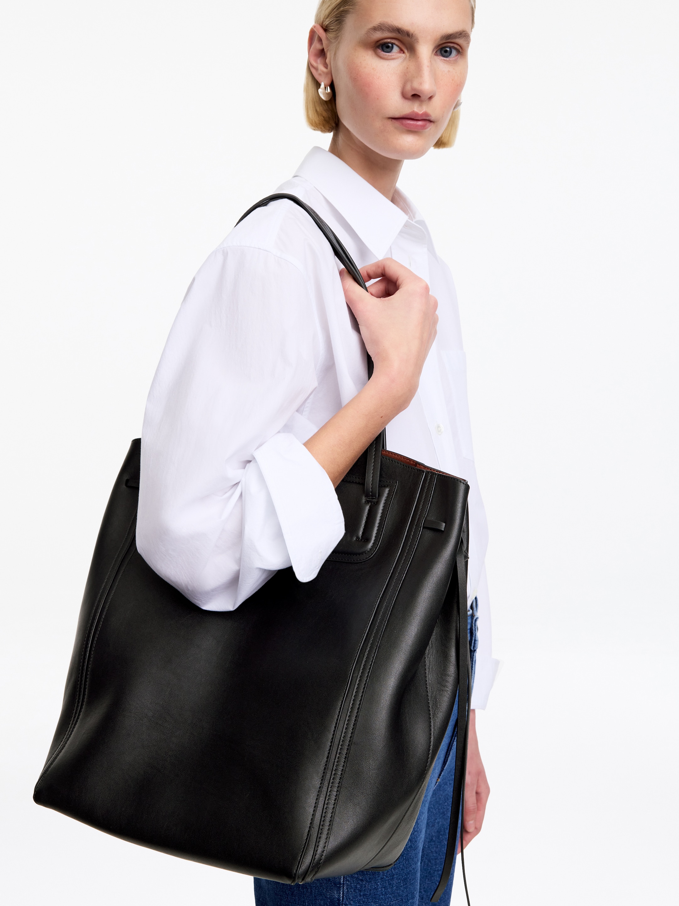 Skórzana torba na ramię - Czarny - Women - StillMedia/Lookbook - 6