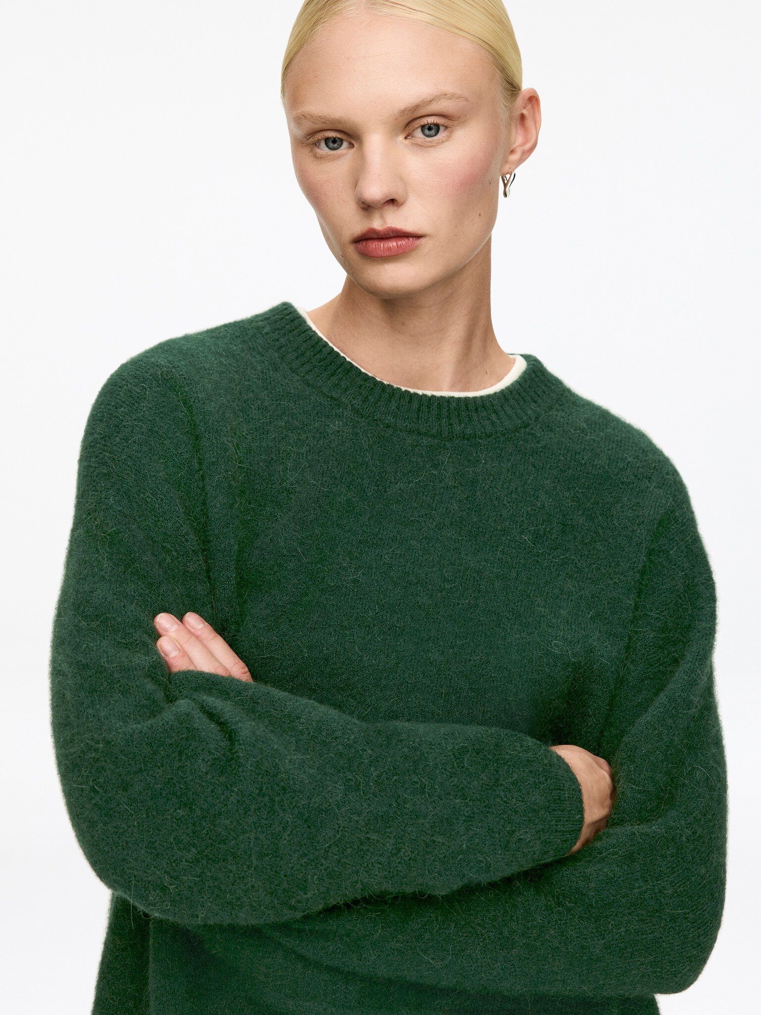 Alpaca-Wool Blend Jumper - Groen/Paars/Donkerbruin/Beige/Rood/Zwart/Oudroze/Gebroken wit/Donker bordeauxrood/Roodachtig oranje - 5