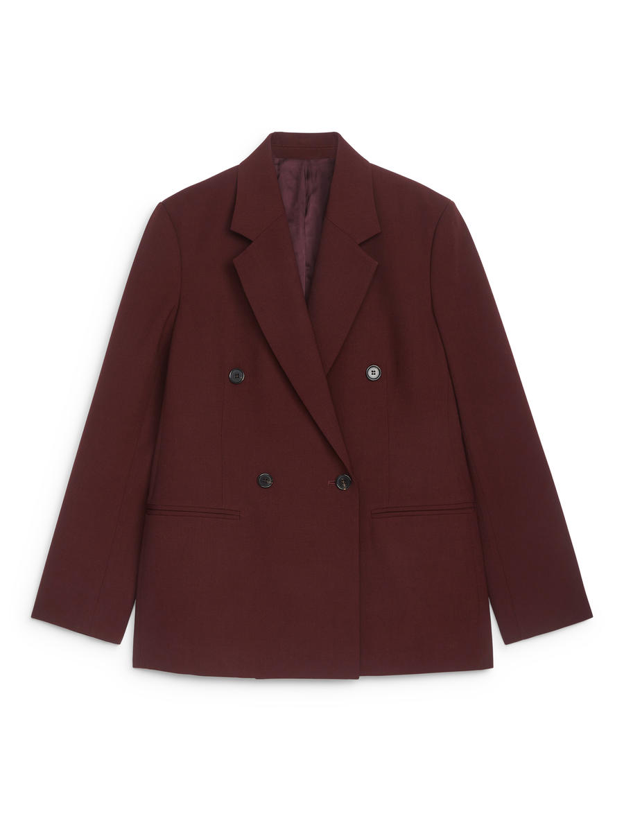 Two Button Red Women Blazer main image 1