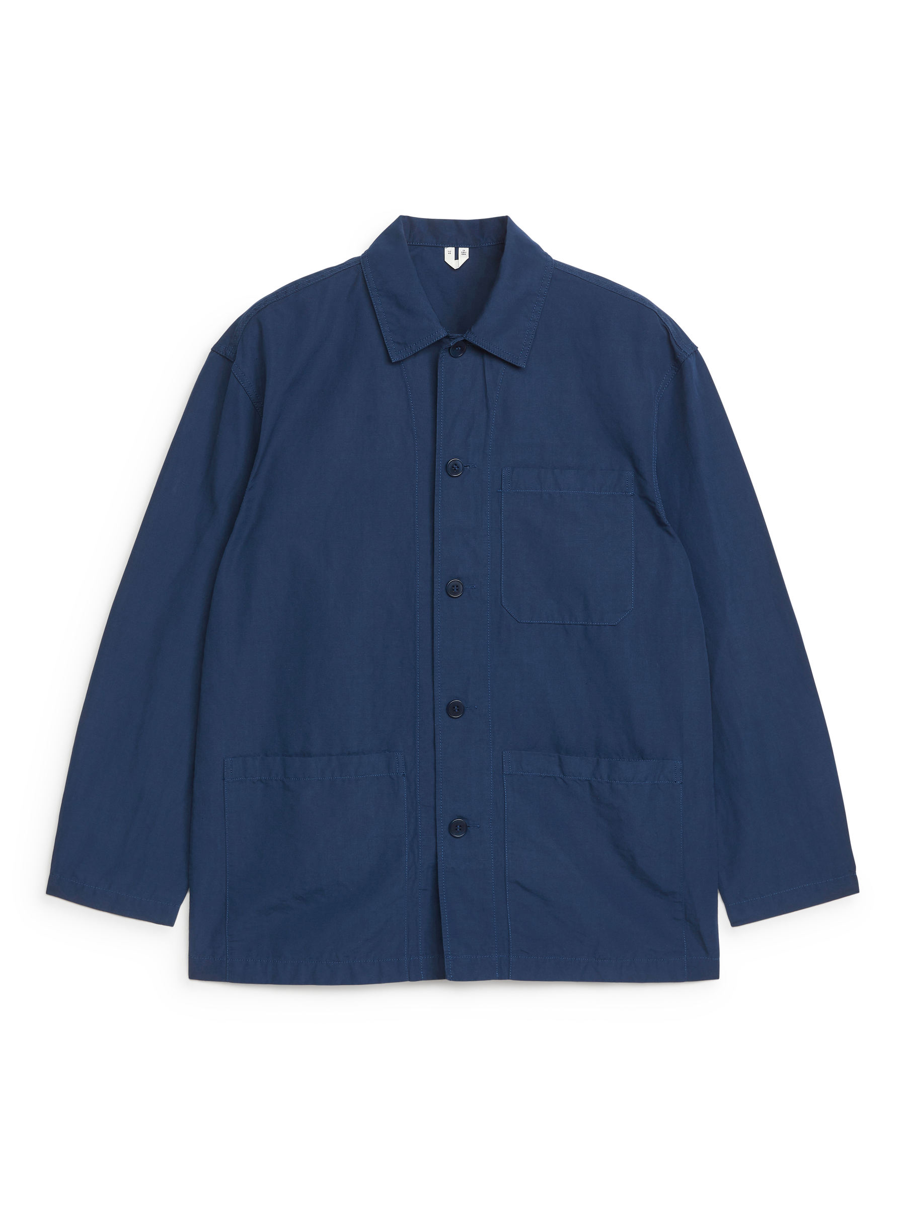 Overshirt aus Baumwolle und Leinen - Dunkelblau - Relaxed Fit - Herren - StillMedia/DescriptiveStillLife - 1