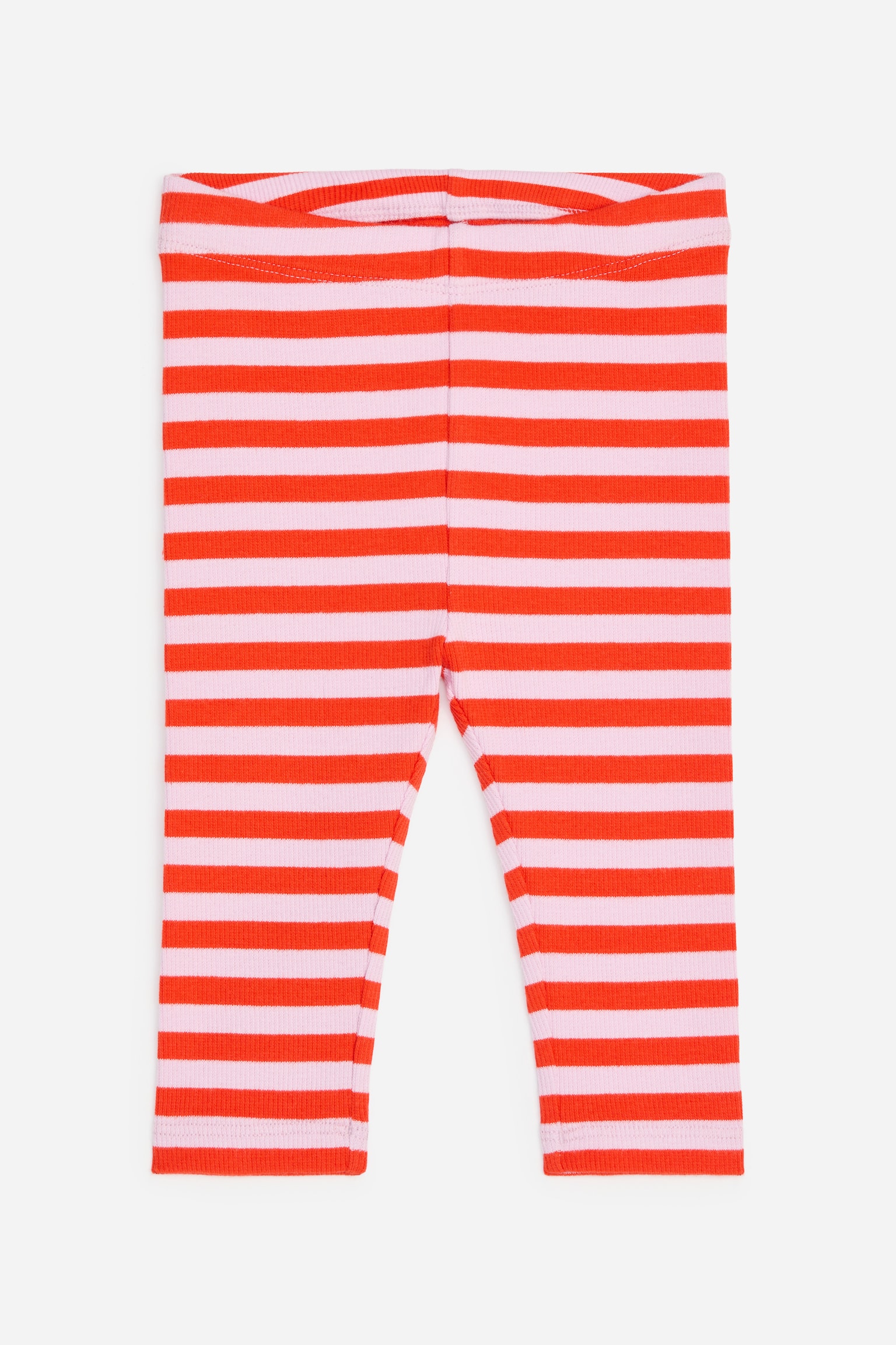 Ribbede leggings - Pink/rød/Rust/blå polkaprikker/Lyseblå/grøn/Blå/grøn/Beige/sort/Pink/orange/Lyserød/appelsiner