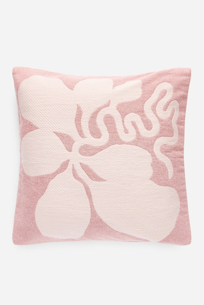 Cotton Wool Cushion Cover 50 x 50 cm - Pink/Blue/Beige/Off White/Dark Red - 1