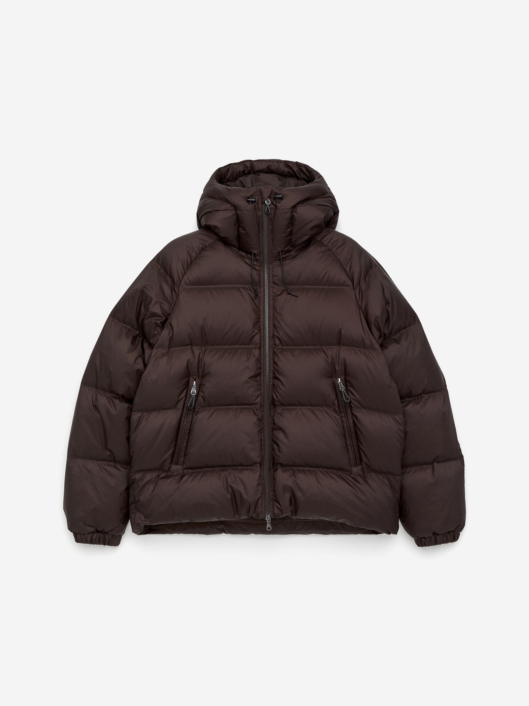 Upcycled Down Sporty Jacket-#3C3533-16939