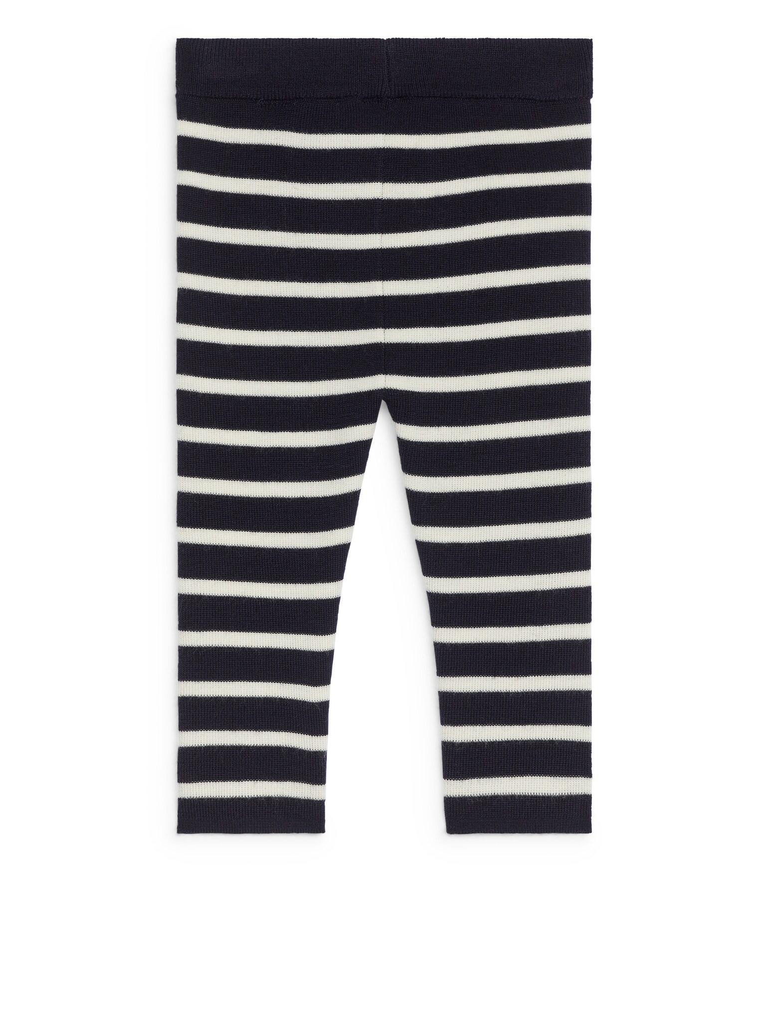 Strickleggings aus Merinowolle - Dunkelblau/Cremeweiß - 3