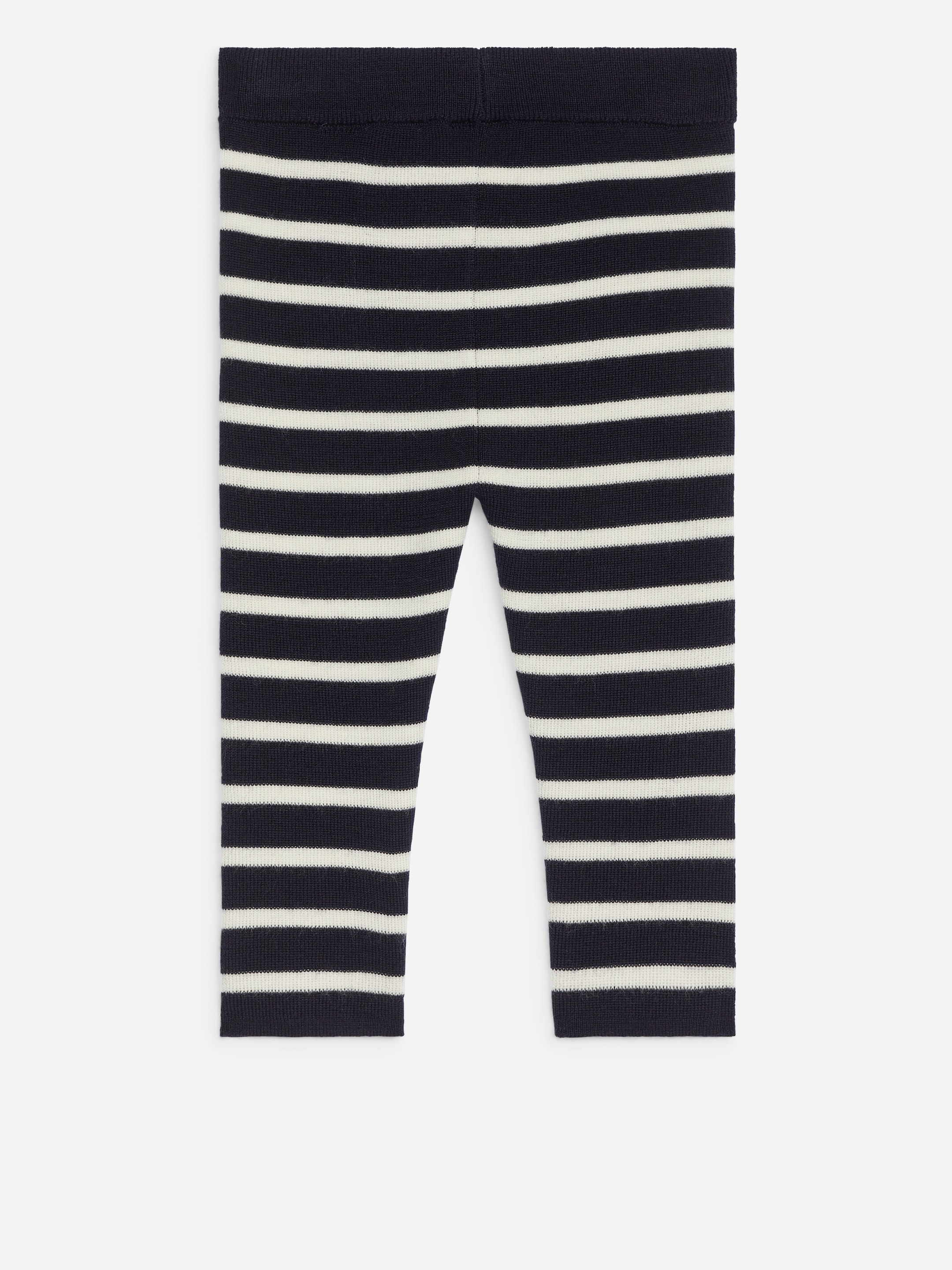Leggings i merinoull - Mörkblå/off-white - Regular fit - Children - StillMedia/DescriptiveStillLife - 1