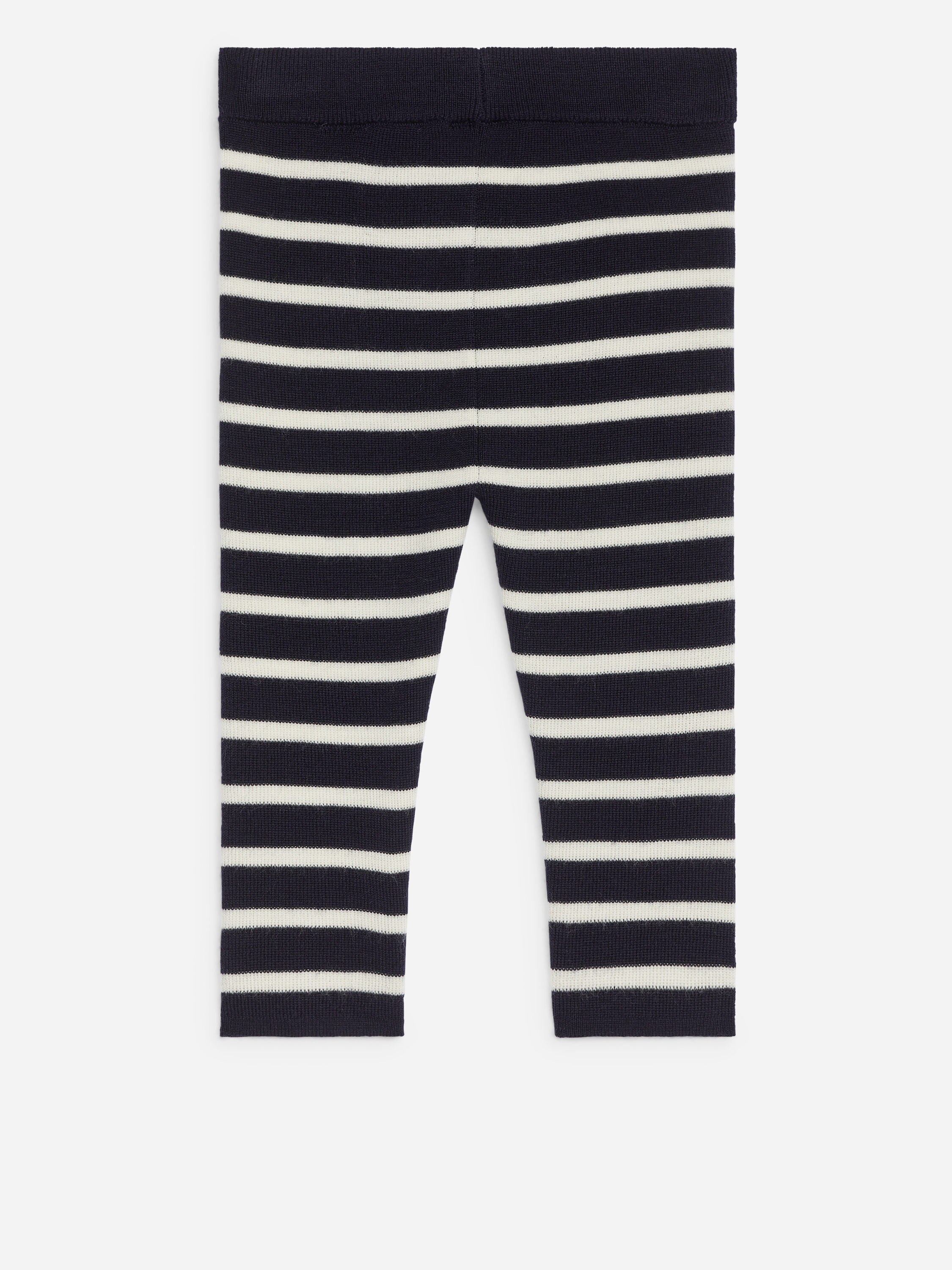 Strickleggings aus Merinowolle - Dunkelblau/Cremeweiß - Regular Fit - Kinder - StillMedia/DescriptiveStillLife - 1