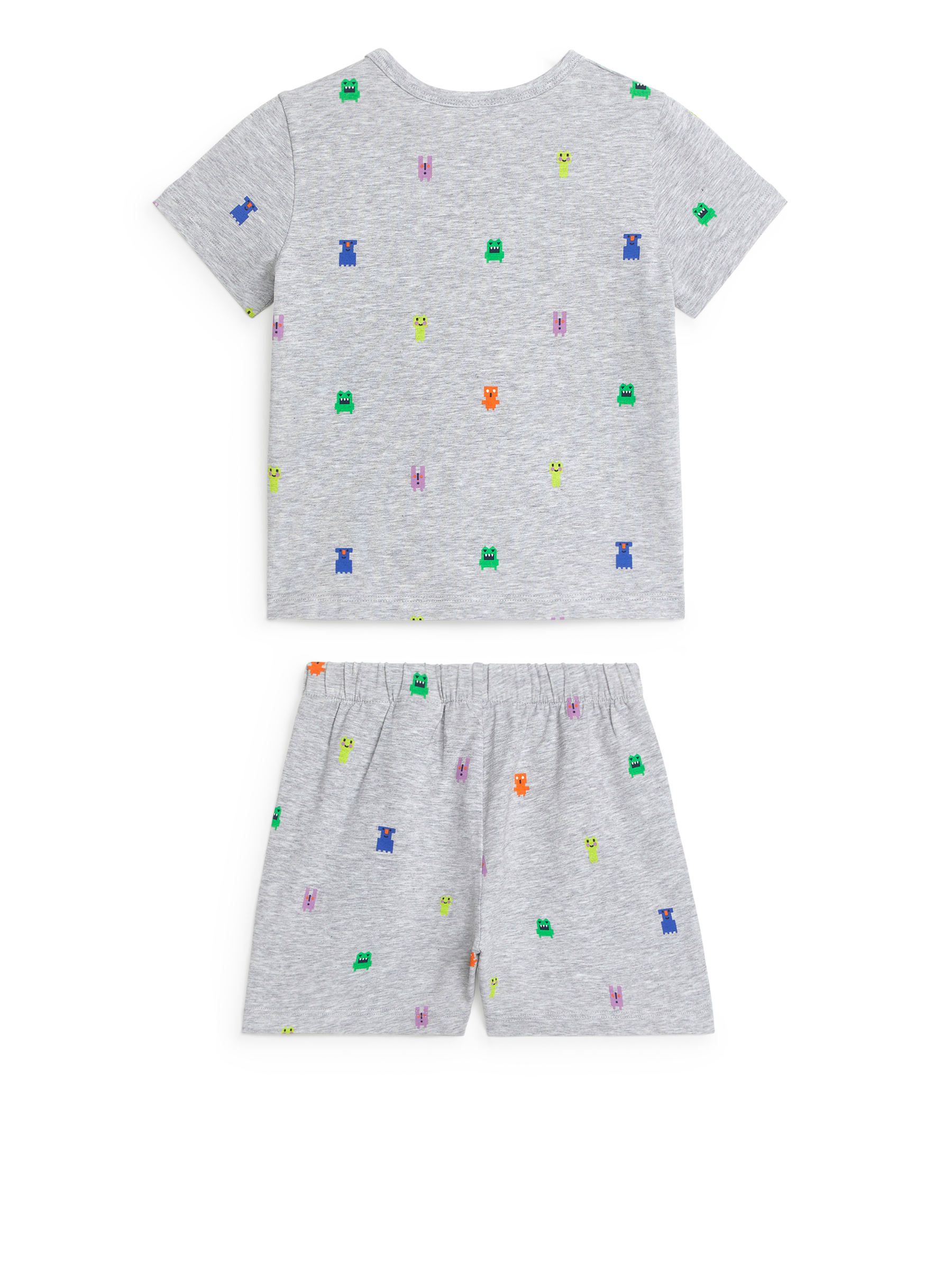Zweiteiliger kurzer Pyjama aus Jersey - Graumeliert - Kinder - StillMedia/DescriptiveStillLife - 2