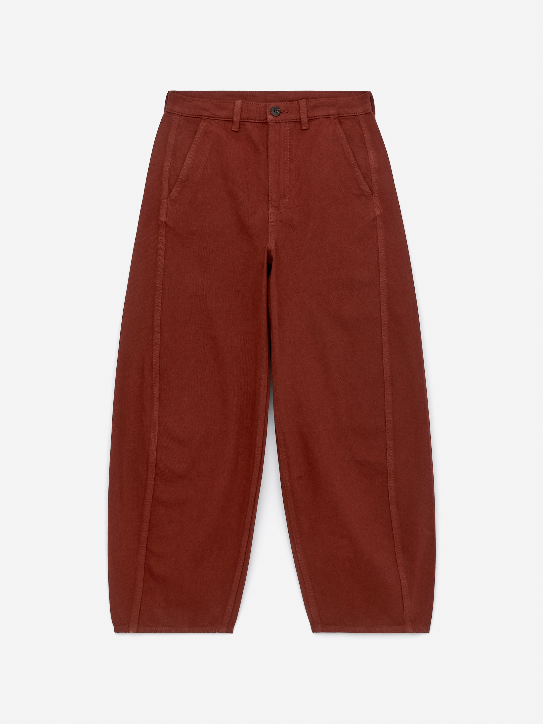 Barrel-Leg Jeans-#5D342C-16029