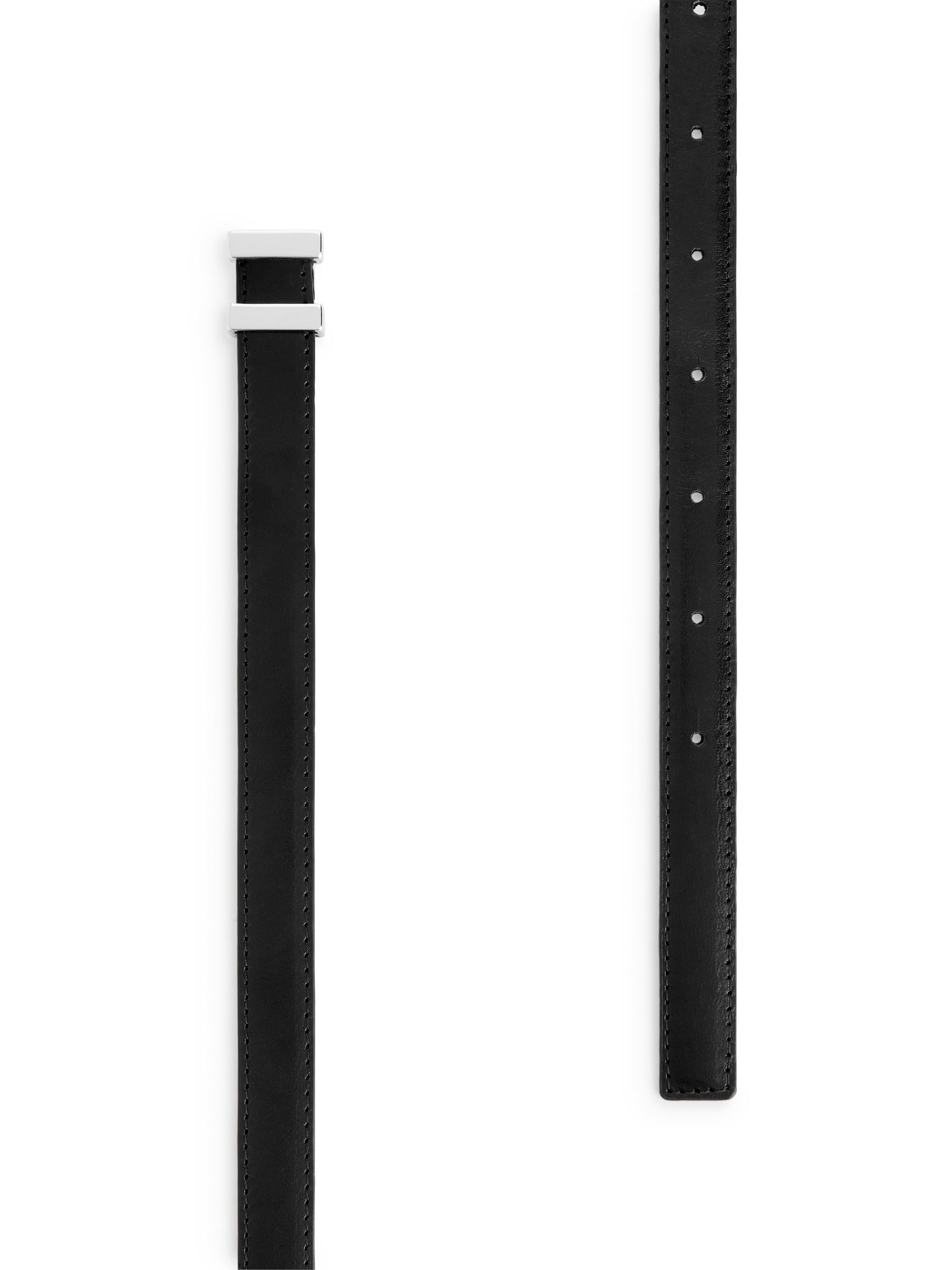 Ledergürtel mit Schnalle - Schwarz - Damen - StillMedia/DescriptiveDetail - 1