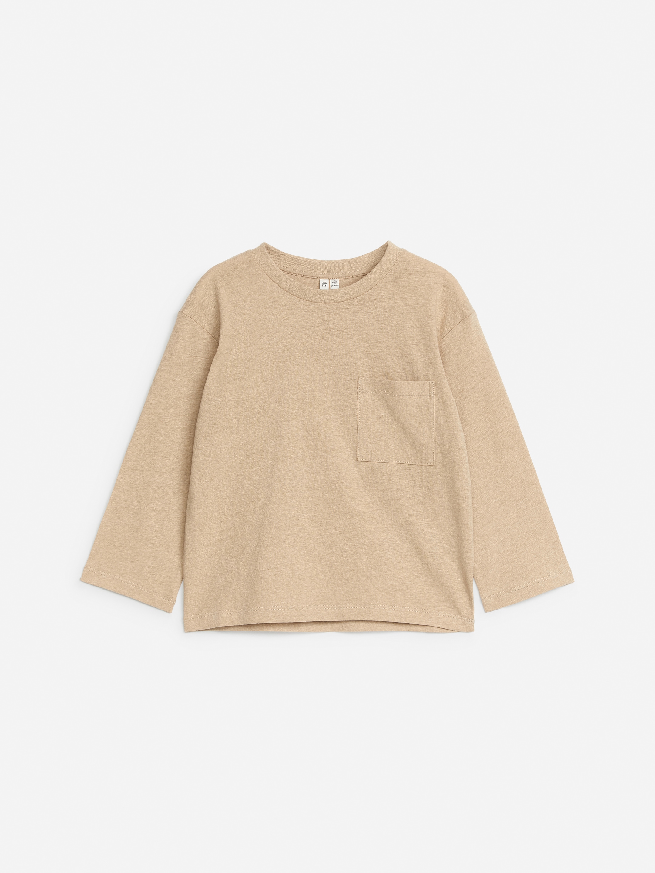 Größeres Bild ansehen: T-Shirt mit langen Ärmeln aus Leinenmix - Beige - Kids | H&M DE 1