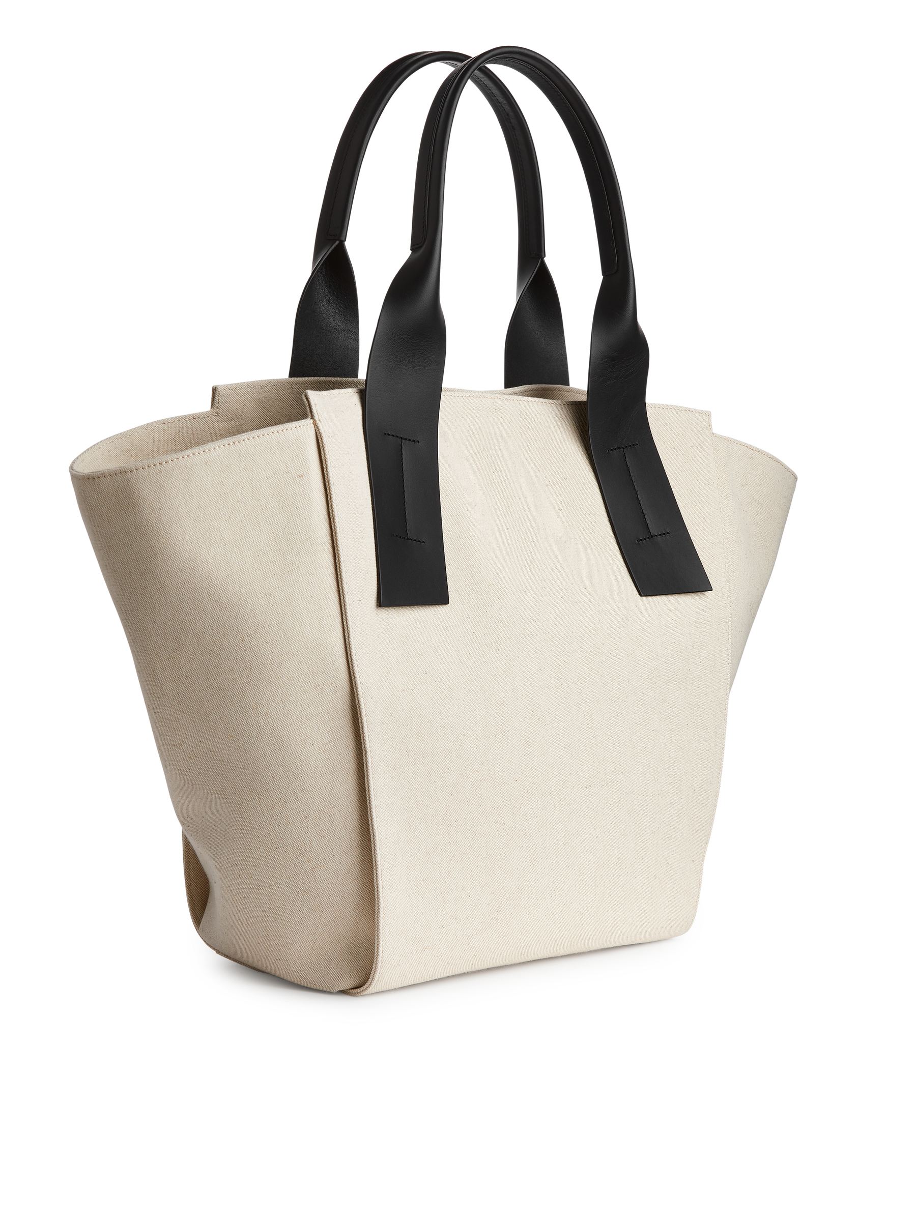 Leinentasche mit Lederbesatz - Off-White - Damen - StillMedia/DescriptiveStillLife - 2