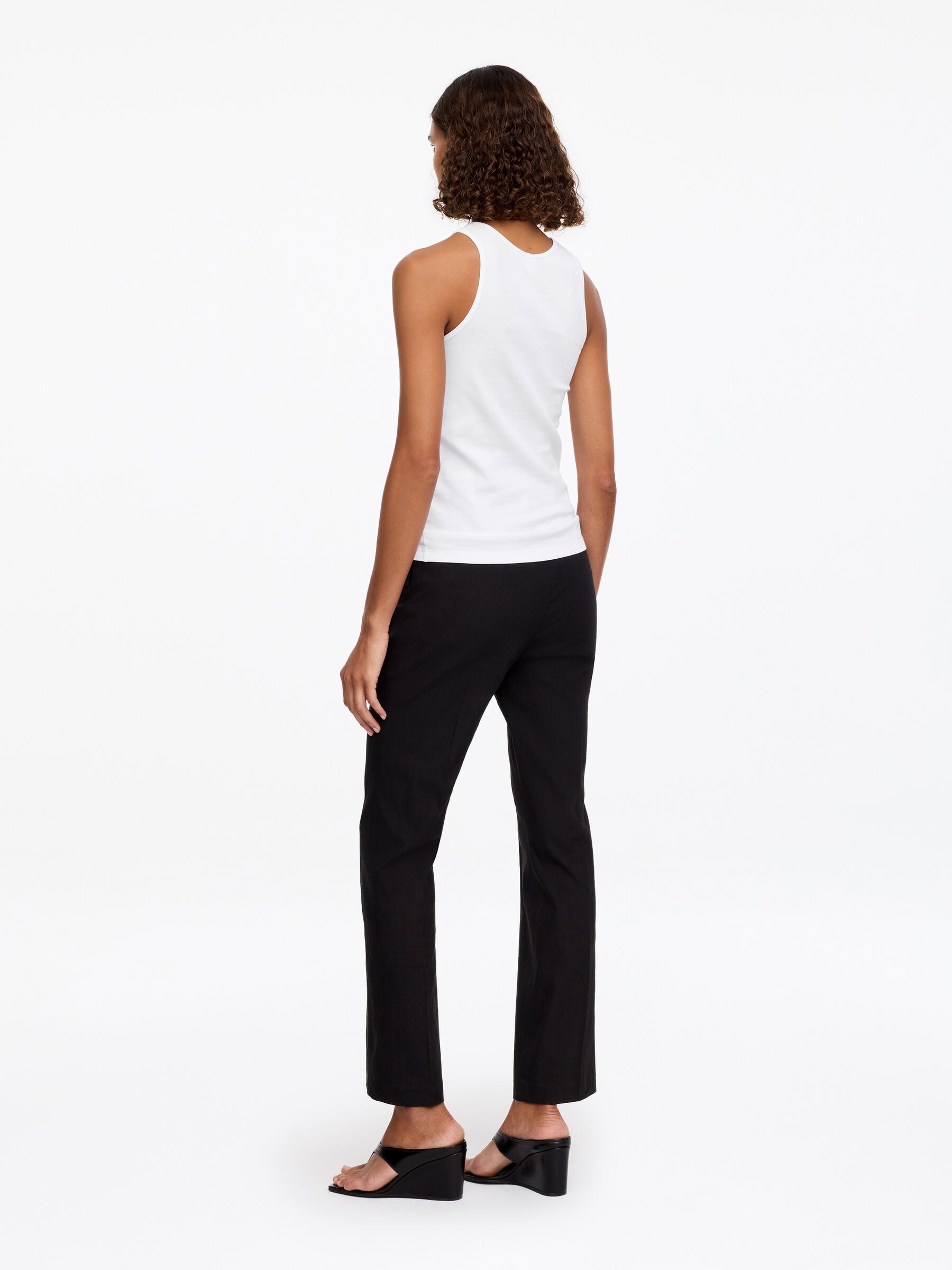 Débardeur côtelé - Blanc - Slim fit - Femme - StillMedia/Lookbook - 7