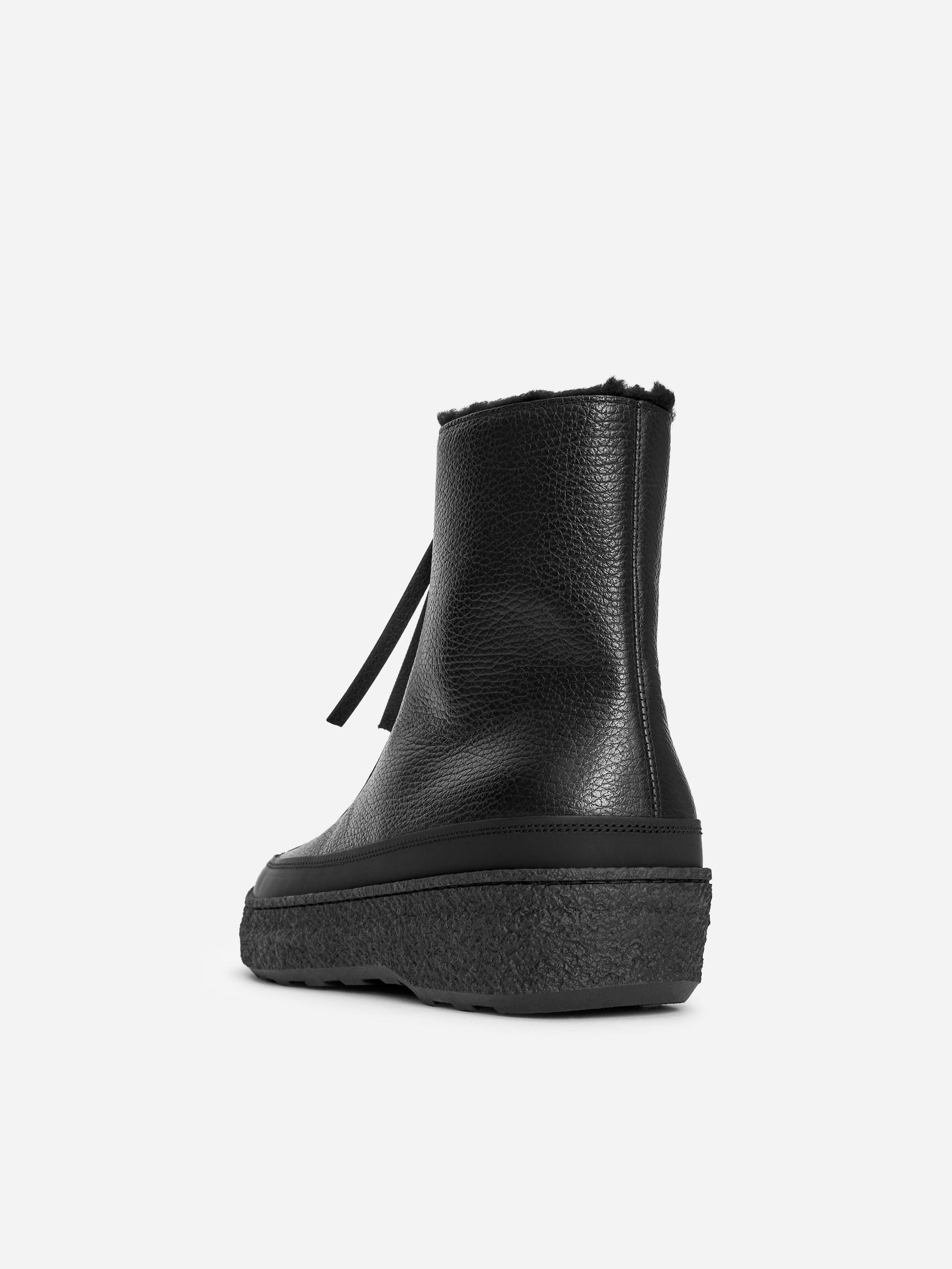 Leather Zip Boots - Black - Women - StillMedia/DescriptiveStillLife - 4