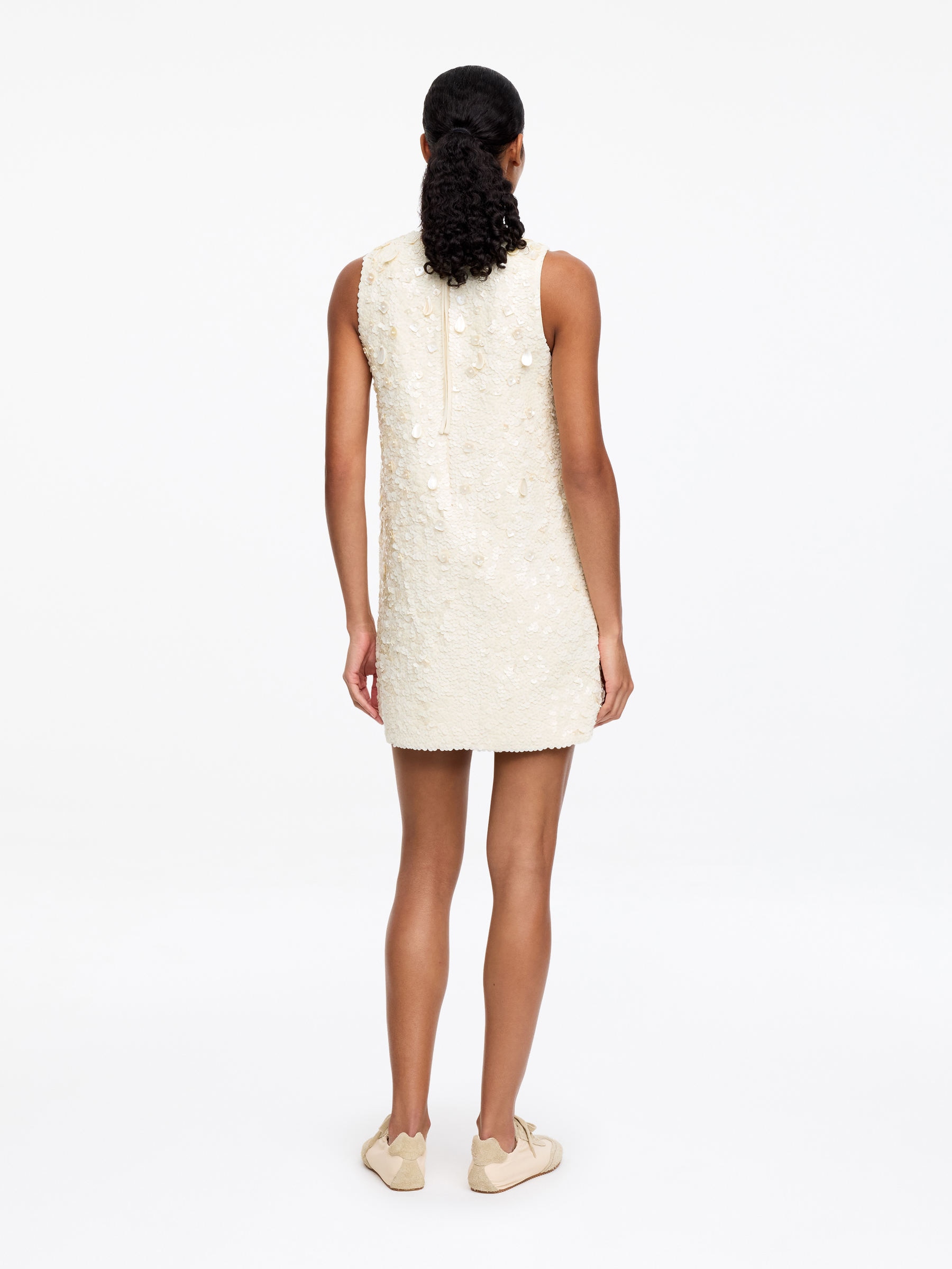 Vestido mini de lentejuelas - Crema - Corte estándar - Women - StillMedia/Lookbook - 6