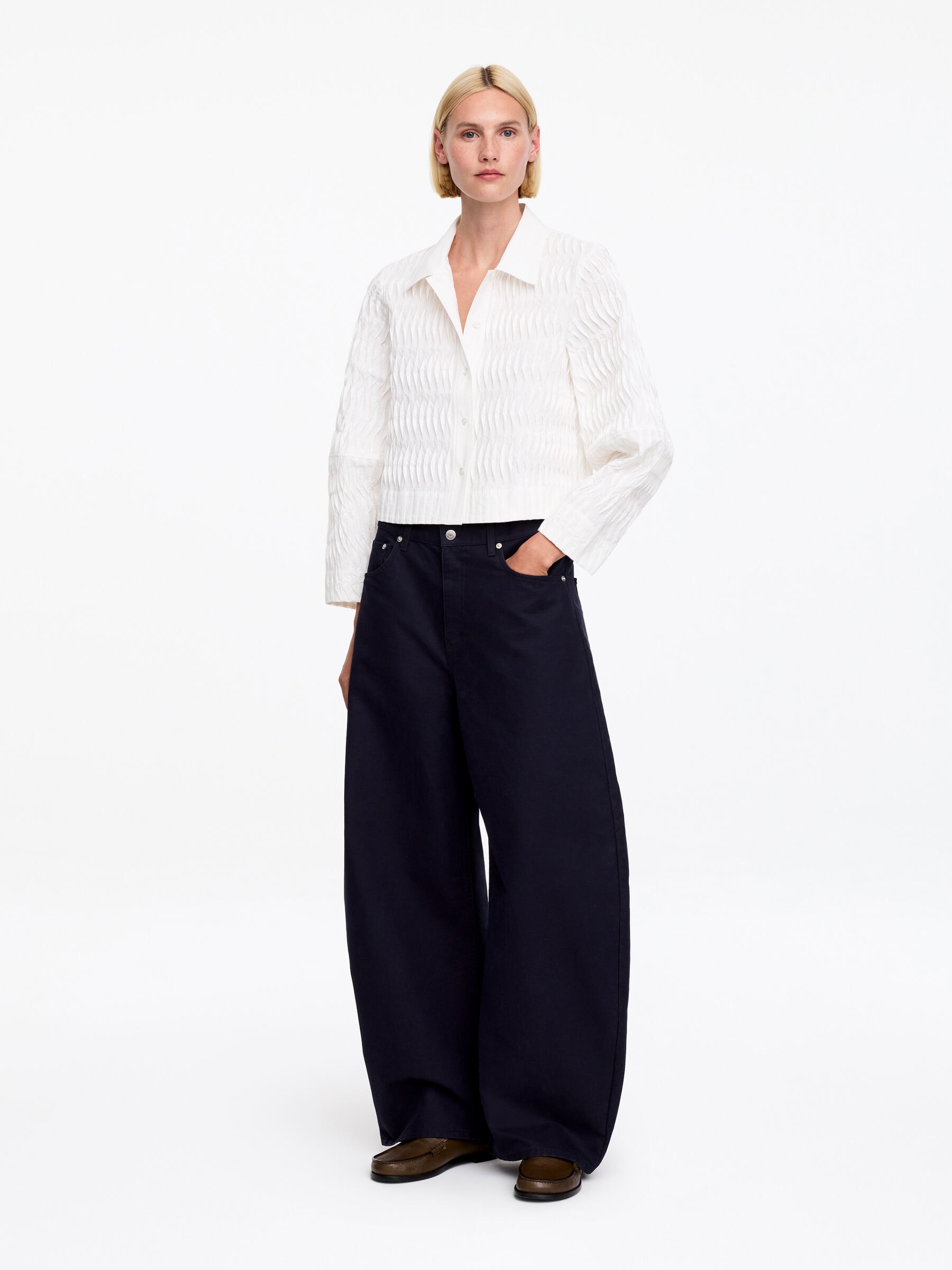 ARKET and Laila Gohar Embossed Loafers - Brown - Women - StillMedia/Lookbook - 7