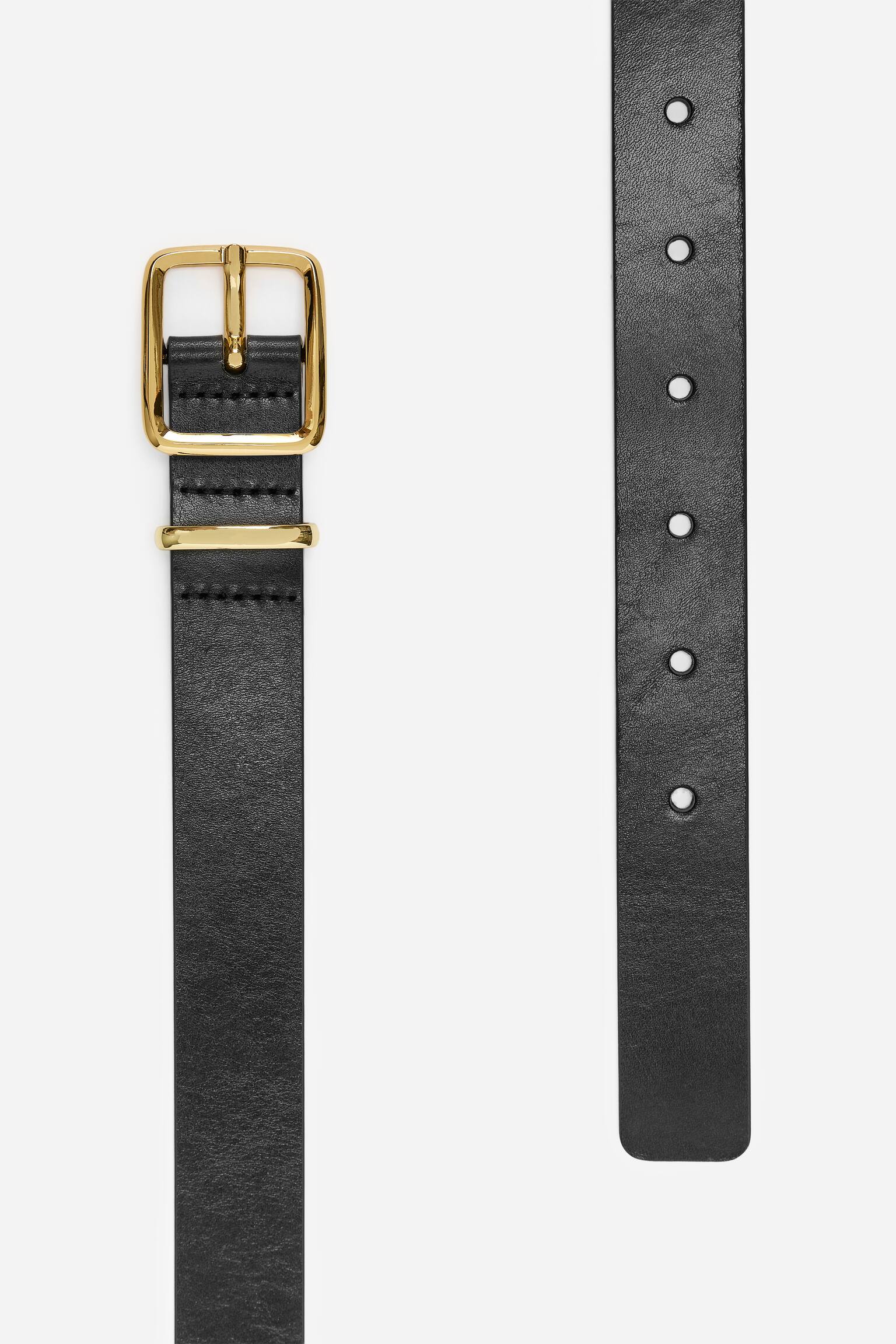 Ledergürtel - Schwarz/Schwarz - 4