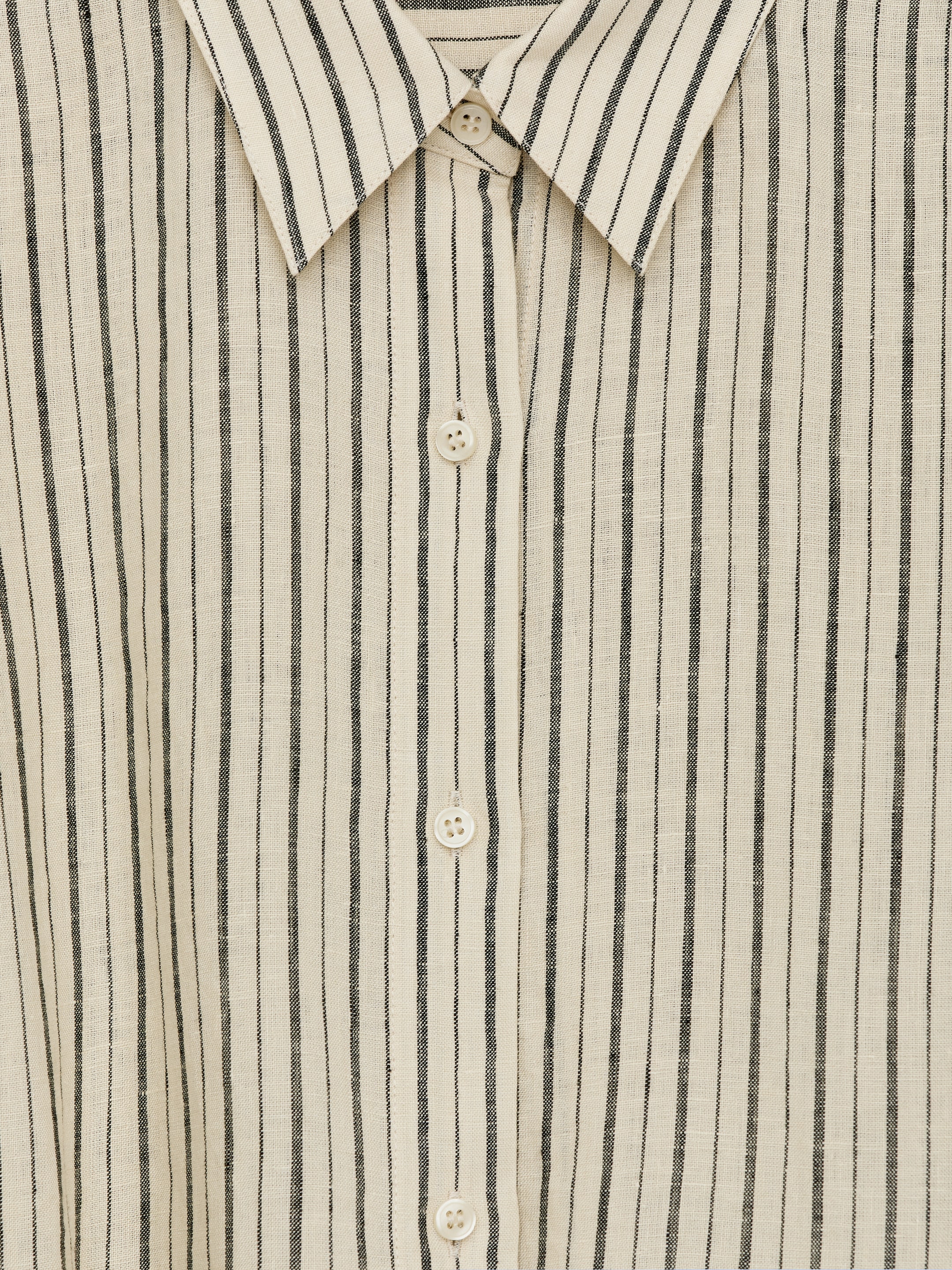 Wrap-Detail Linen Dress - Beige/Black - Regular fit - Women - StillMedia/DescriptiveDetail - 2