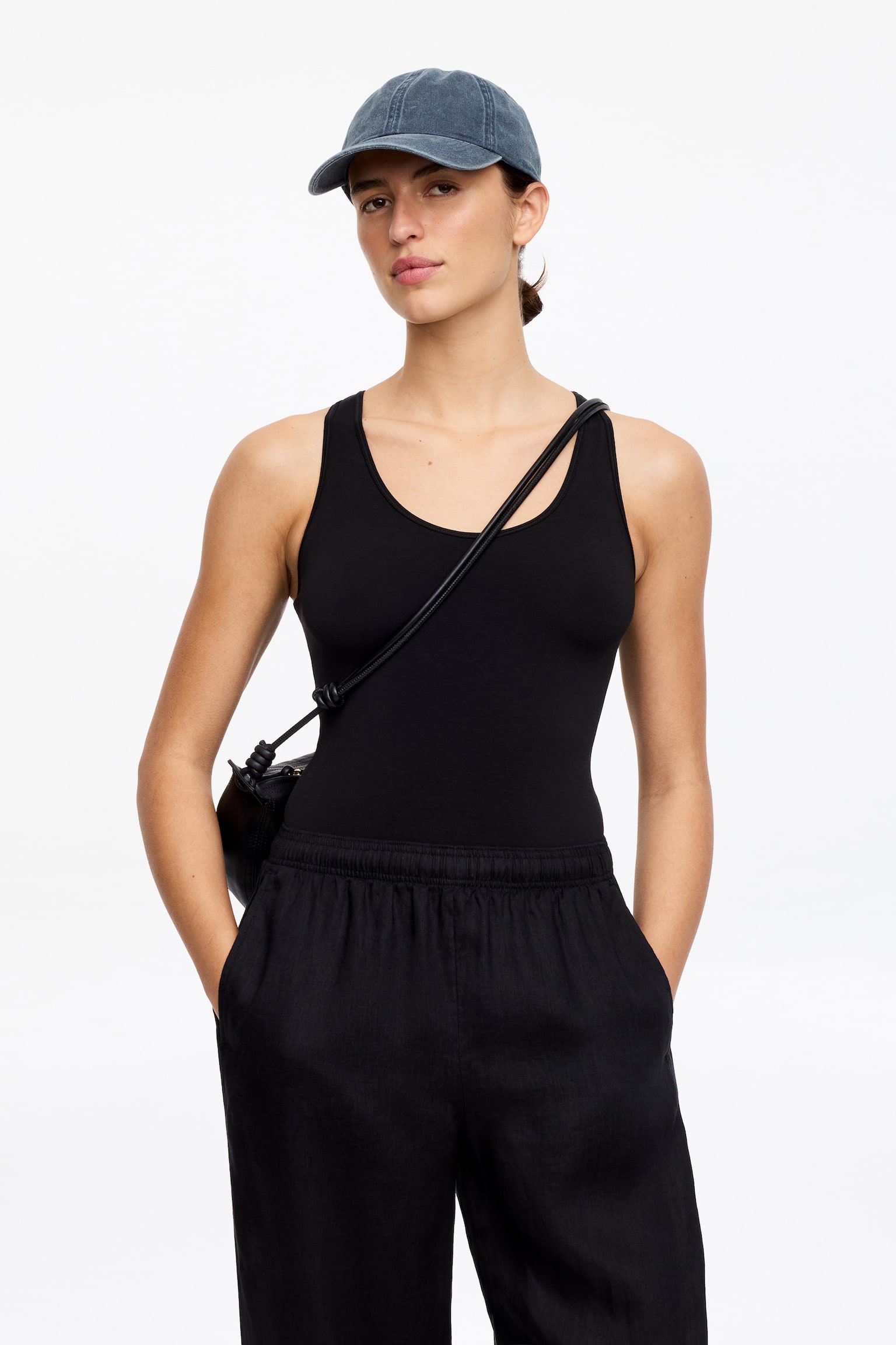 Keps i tvättad bomull - Blå/Tvättad brun - 4