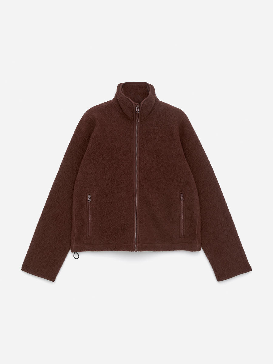 ARKET Women's  Fleece Jacket Brown,  size XXS