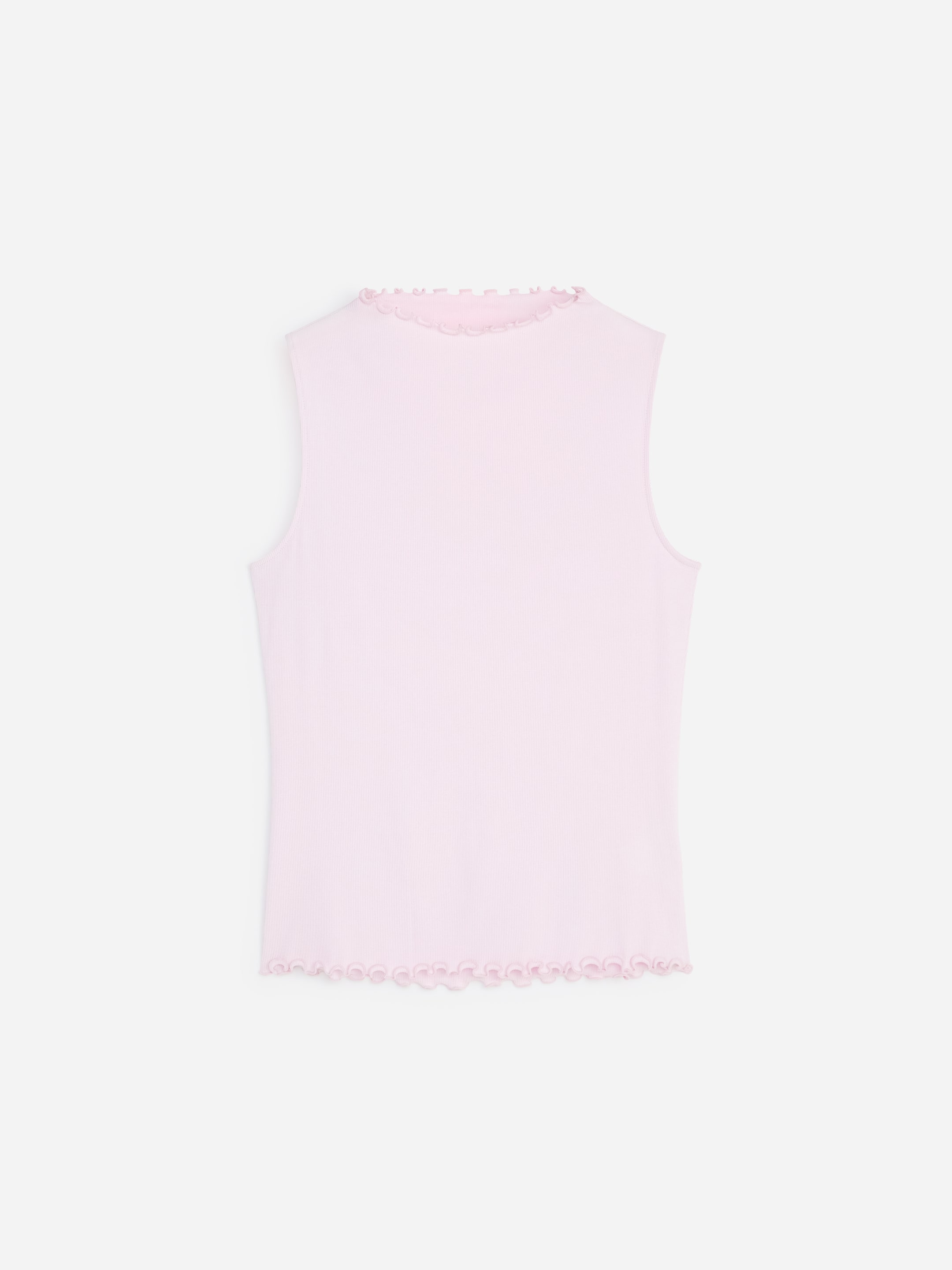 Top de canalé con cuello mock neck - Rosa claro - Corte ajustado - Women - StillMedia/DescriptiveStillLife - 1