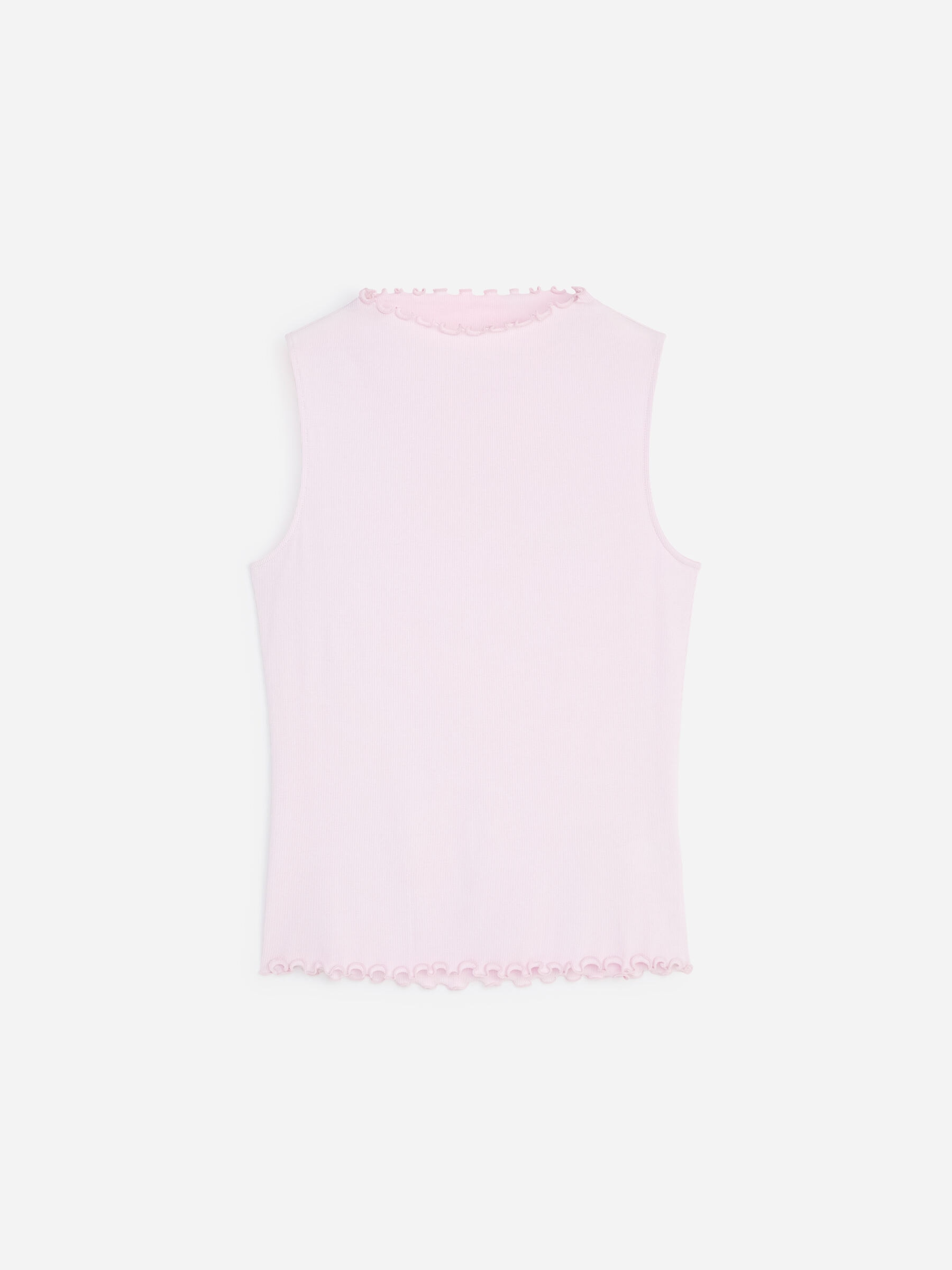 Haut côtelé à col montant - Rose clair - Slim fit - Femme - StillMedia/DescriptiveStillLife - 1