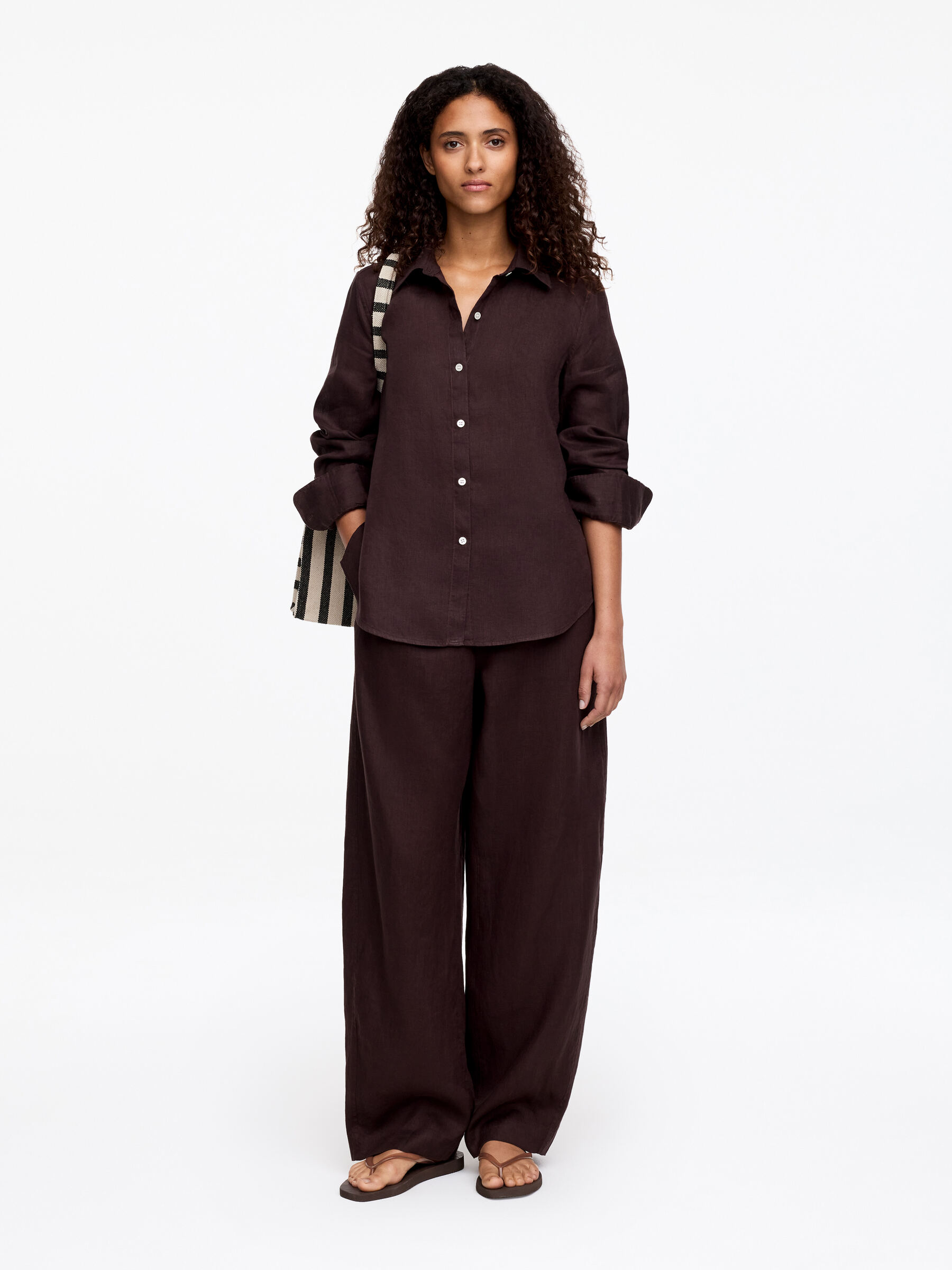 Sleepers Tapered Flip Flops - Clear/Brown - Women - StillMedia/Lookbook - 6