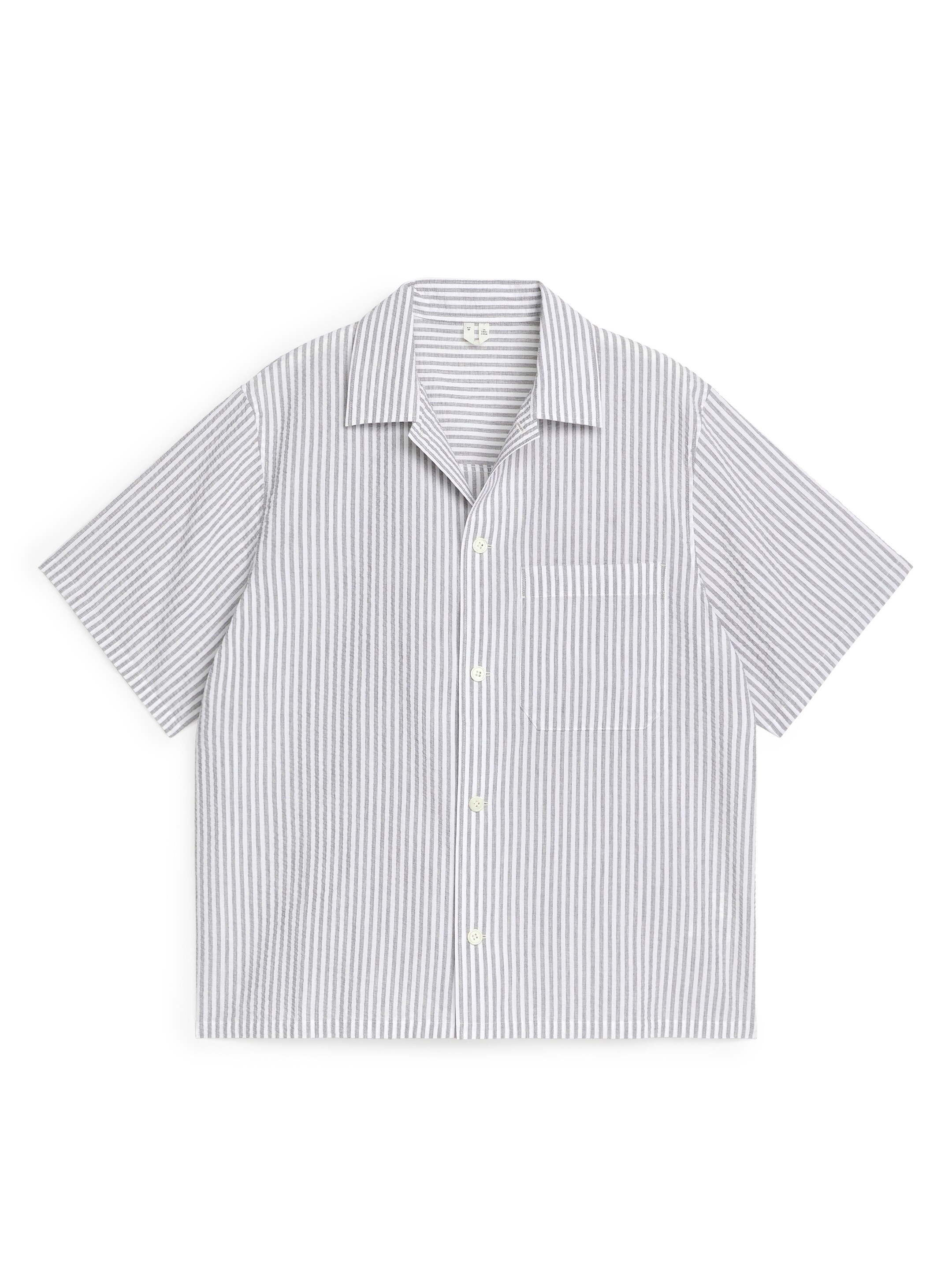 View larger image: Relaxed Seersucker Shirt - Grey/White - Men | H&M GB 1