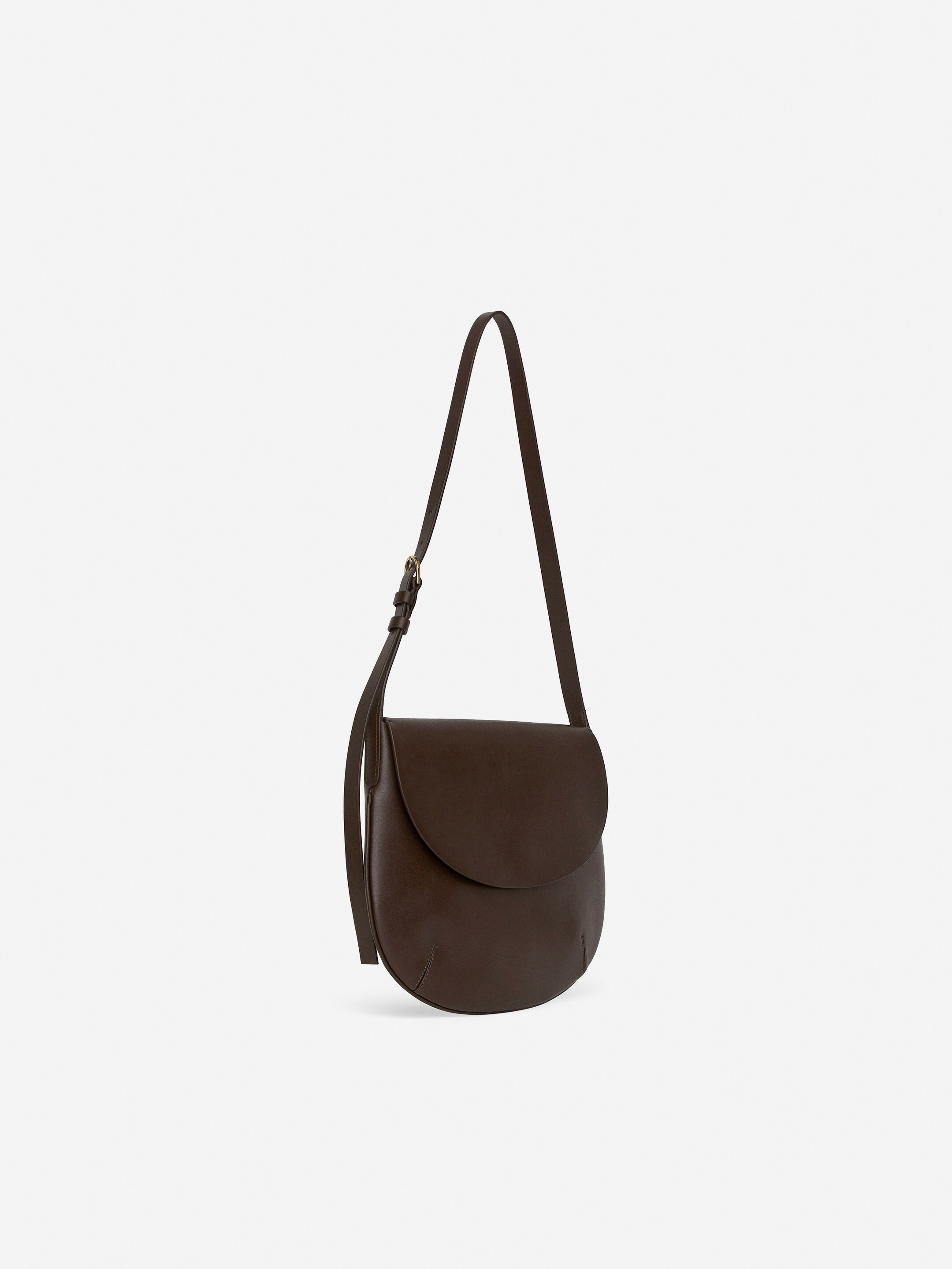 Grösseres Bild ansehen: Schultertasche aus Leder - Dunkelbraun - DAMEN | H&M CH 5