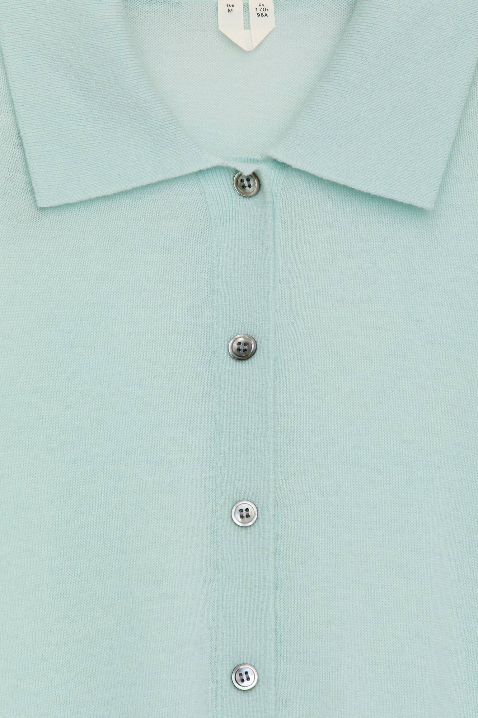 Vest van zuiver kasjmier - Licht turkoois/grijs - 8