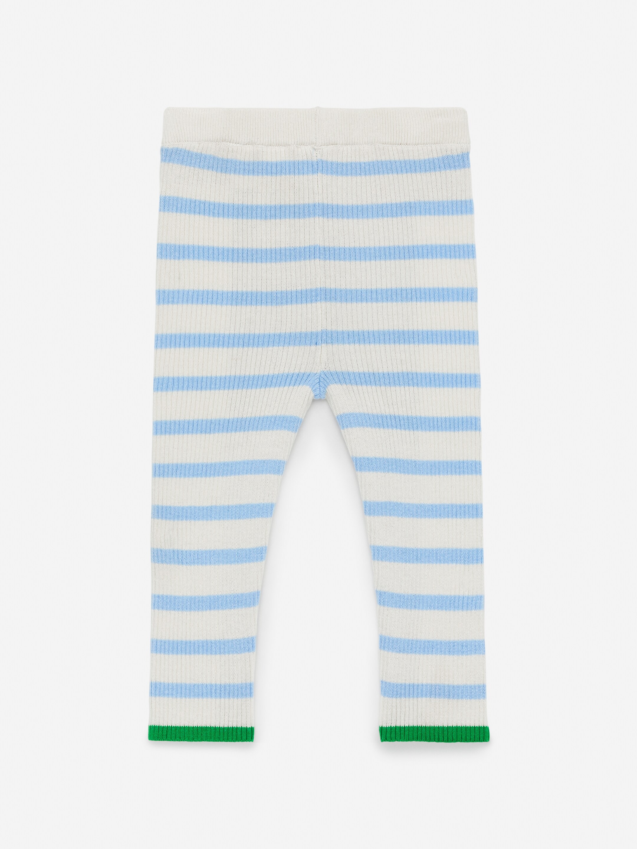 Agrandir l'image: Leggings en maille côtelée pour nouveau-nés - Bleu/Écru/Vert - ENFANT | H&M FR 2