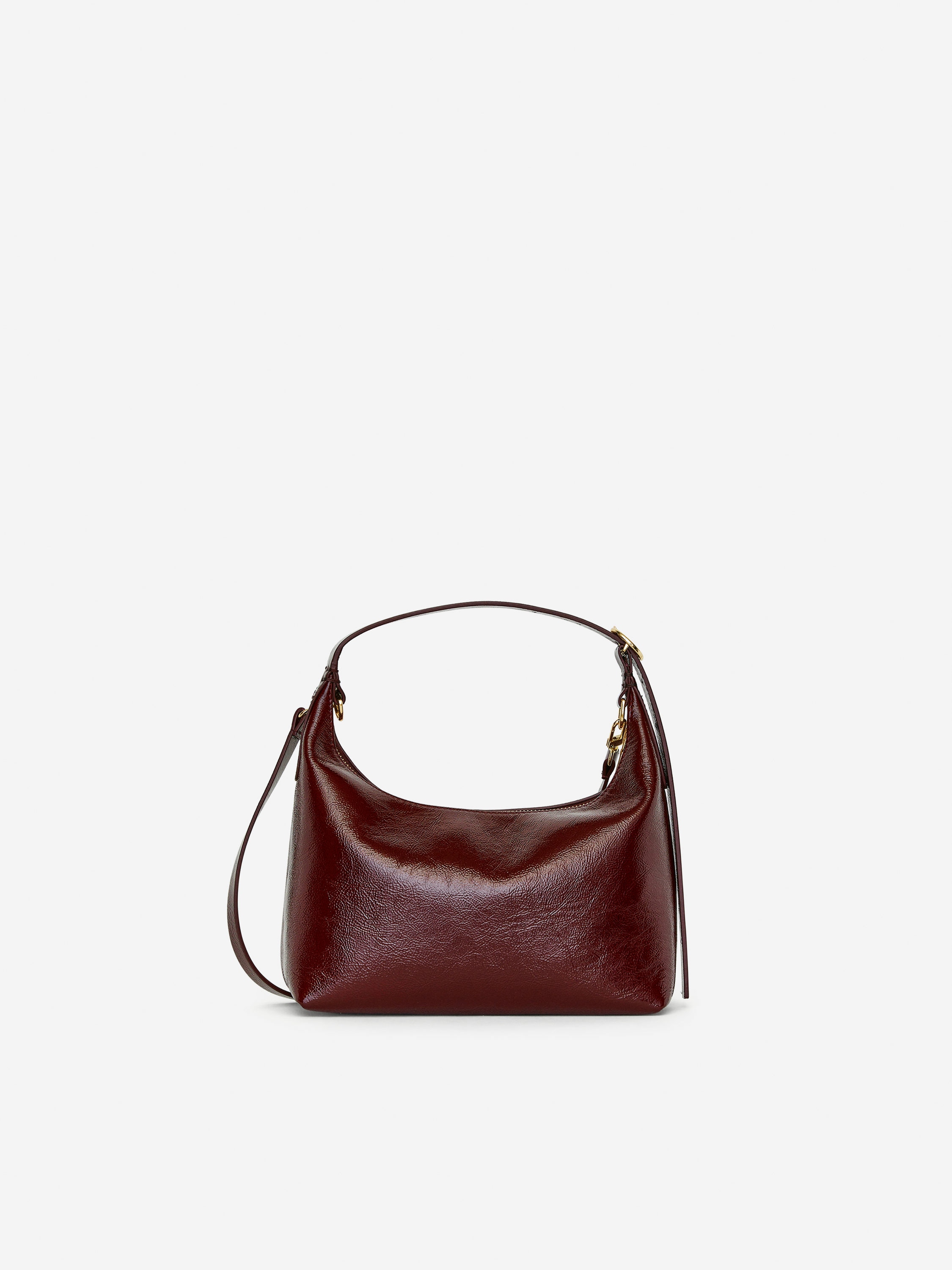 Boxy Leather Bag-Red-14715