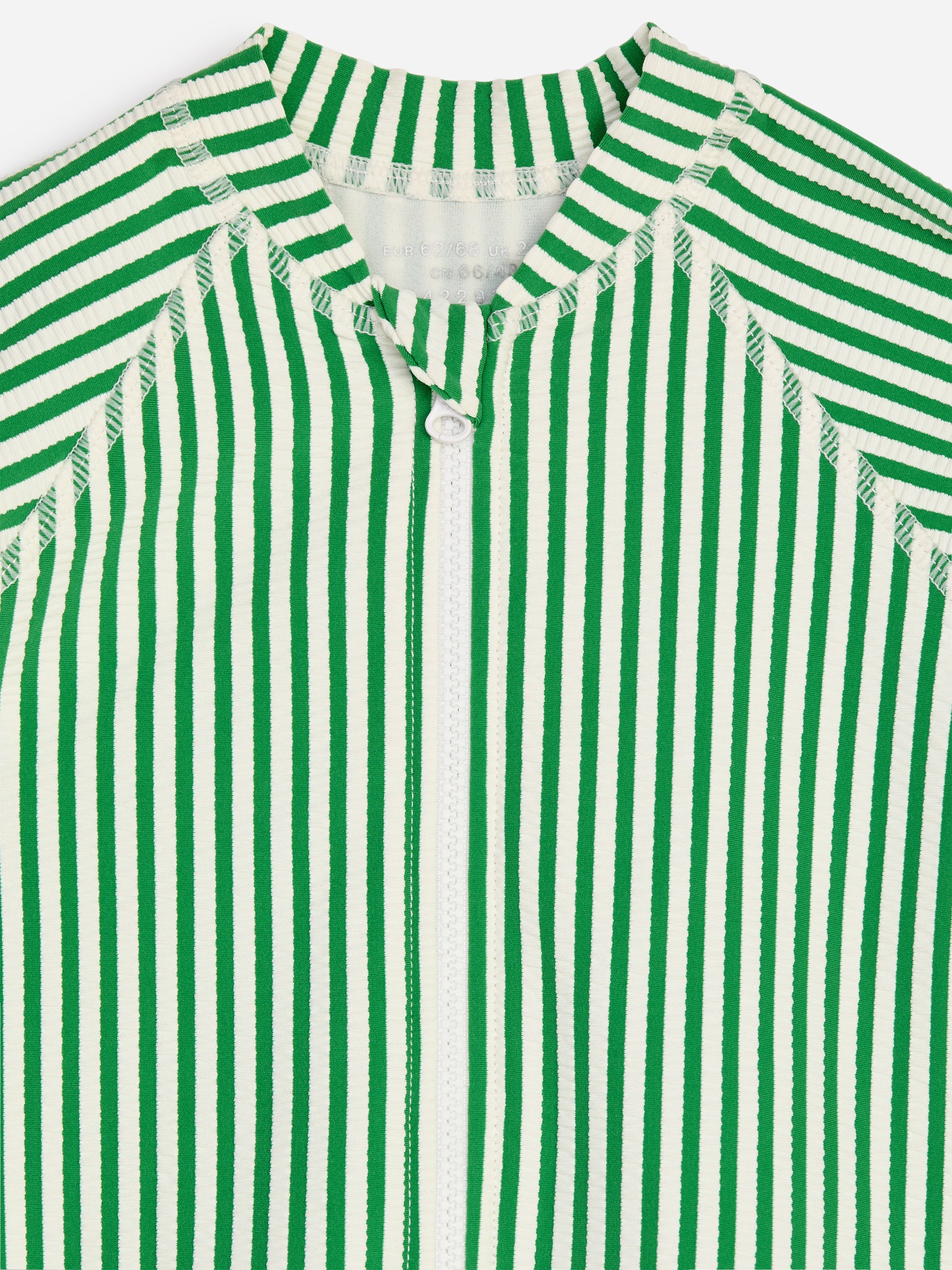 Long Seersucker UV Swim Overall - Green/White - Regular fit - Children - StillMedia/DescriptiveDetail - 2