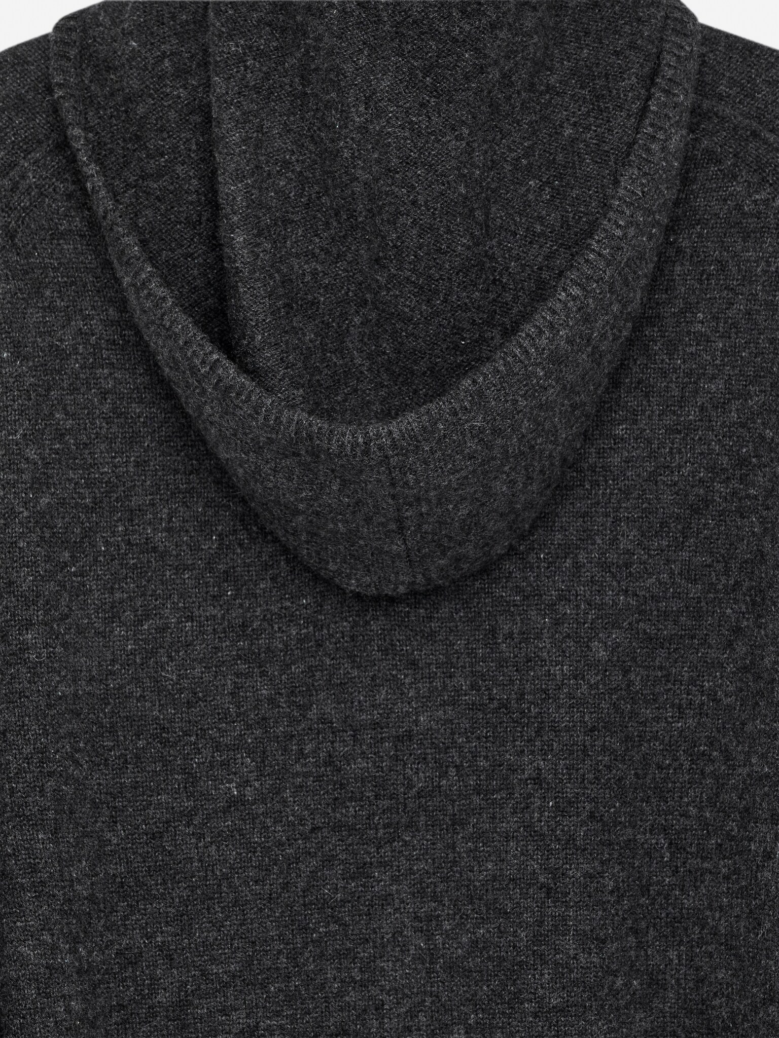 Pull à capuche en pur cachemire - Gris foncé/Beige - 5