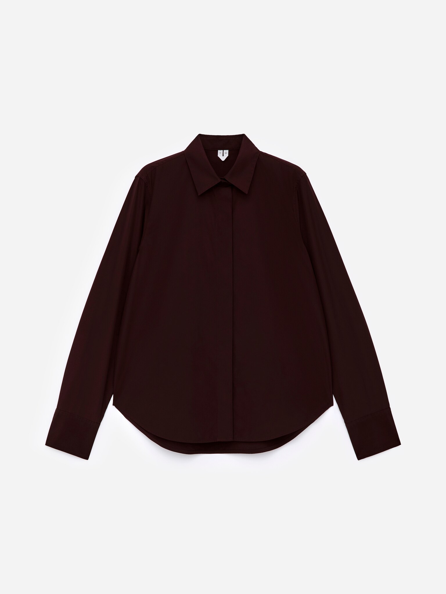 Chemise en popeline de coupe standard - Bordeaux/Blanc - 2