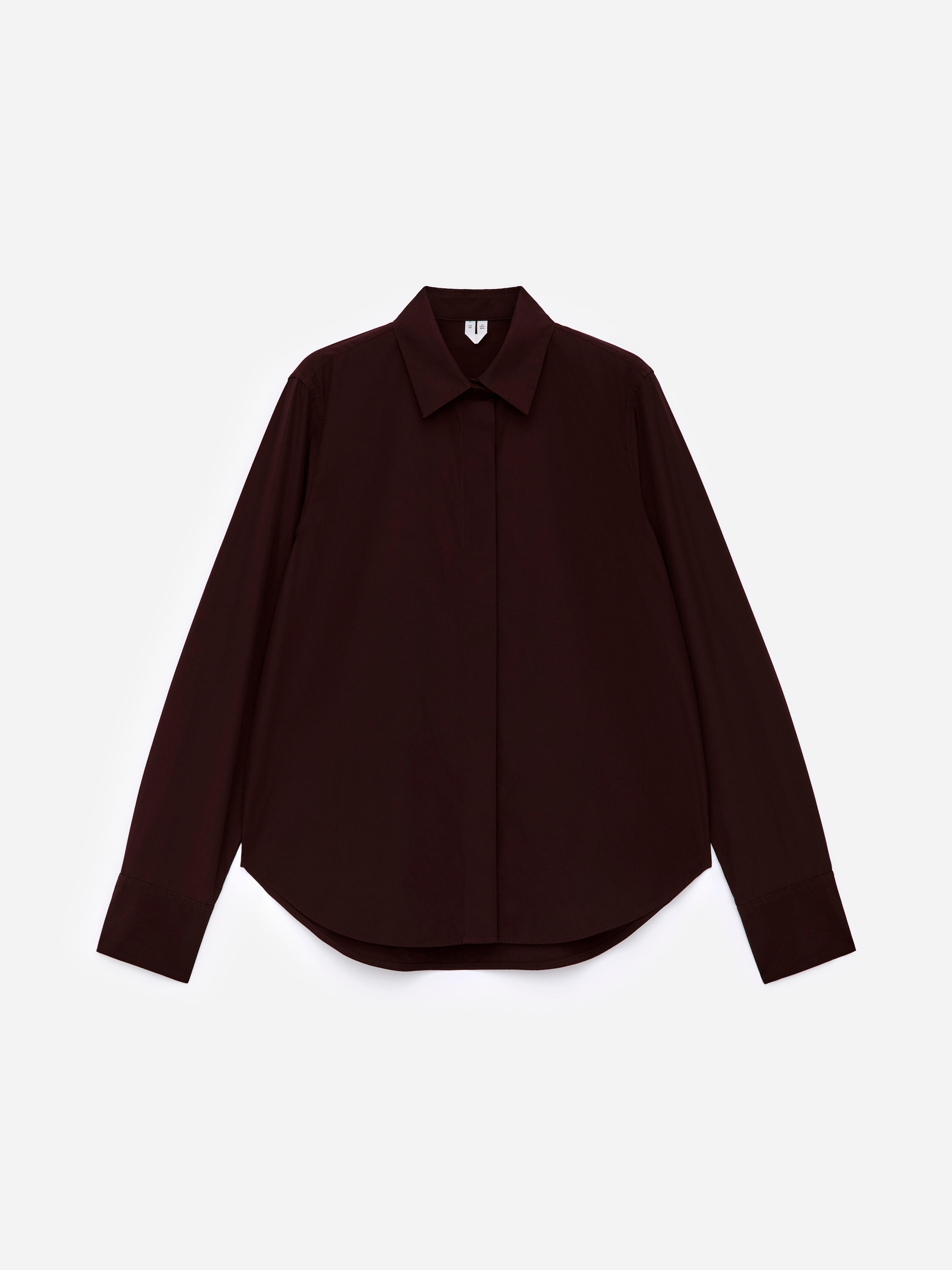 Regular-Fit Poplin Shirt - Burgundy - Regular fit - Women - StillMedia/DescriptiveStillLife - 4
