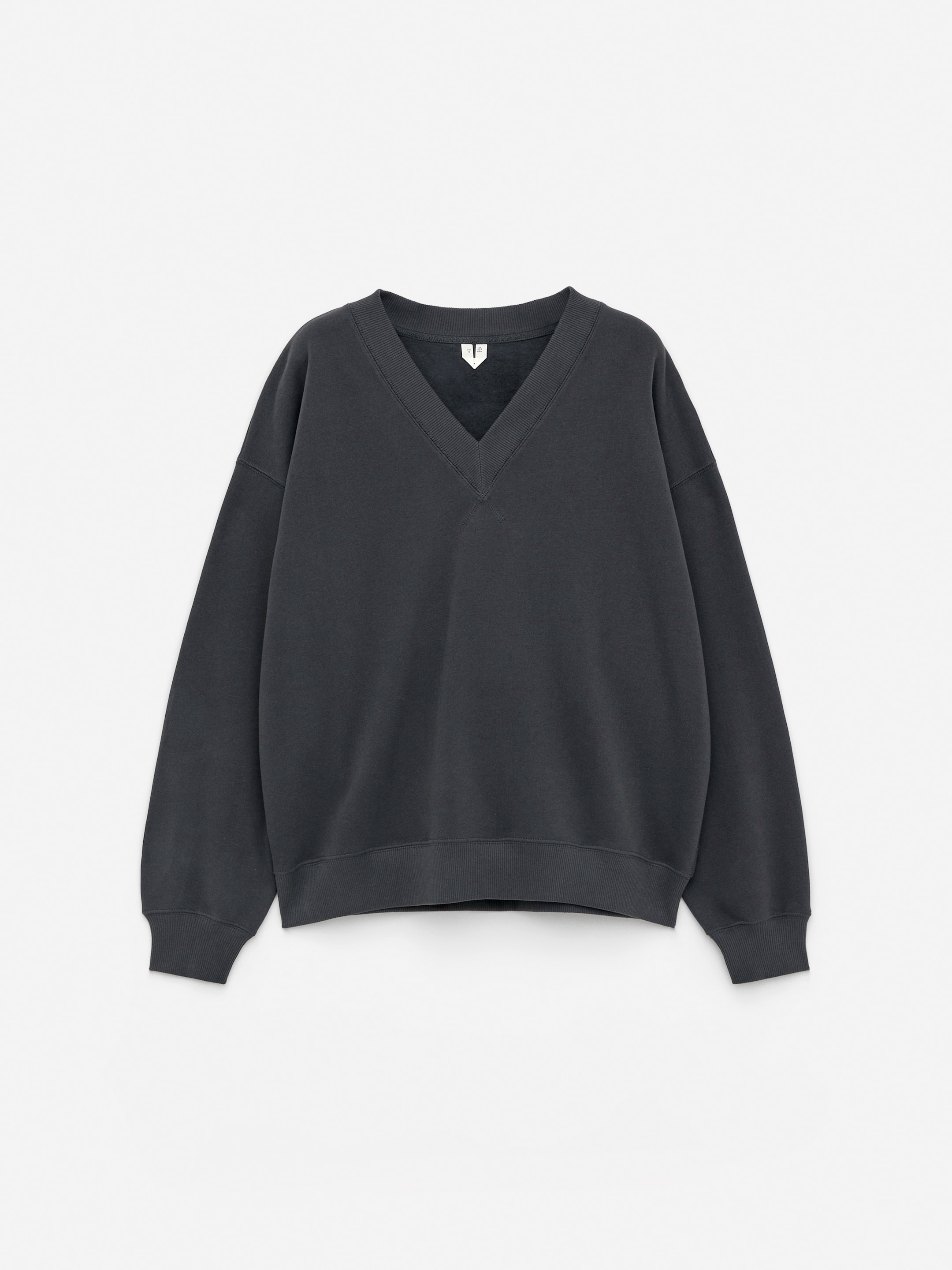 Bluza z dekoltem w szpic-#48474B-16859